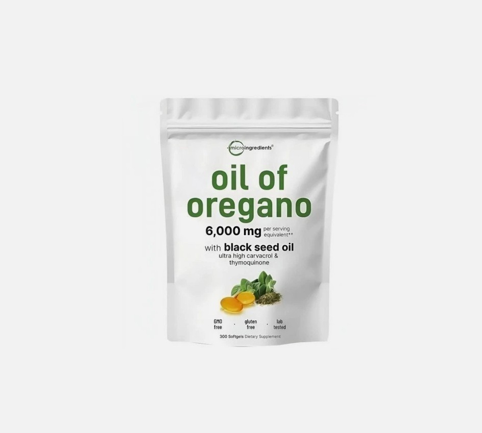 3 Pack Oil of Oregano with Black Seed Oil, 300 Softgels NEW Microingredients.