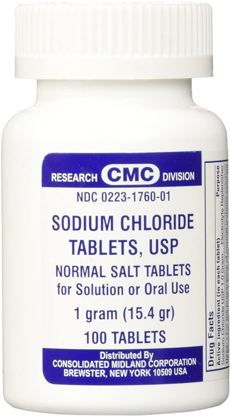 Sodium Chloride Tablets SALT 1 GM 100ct FRESH PHARMACY SUPPLY 2/26 exp