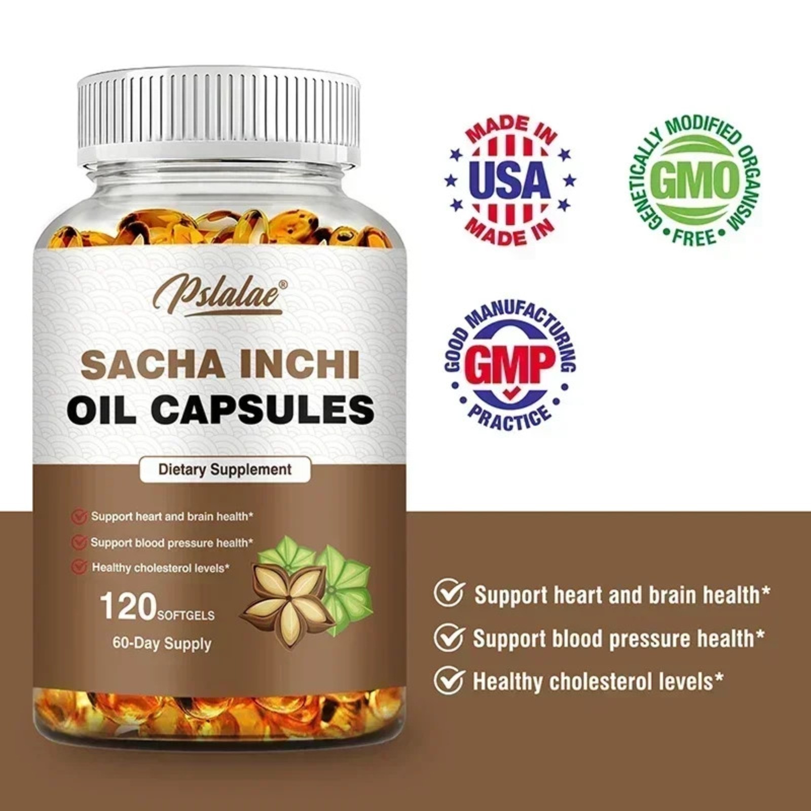Sacha Inchi Oil 240pcs – Heart, Joint & Brain Health, Boosts Immunity & Vitality