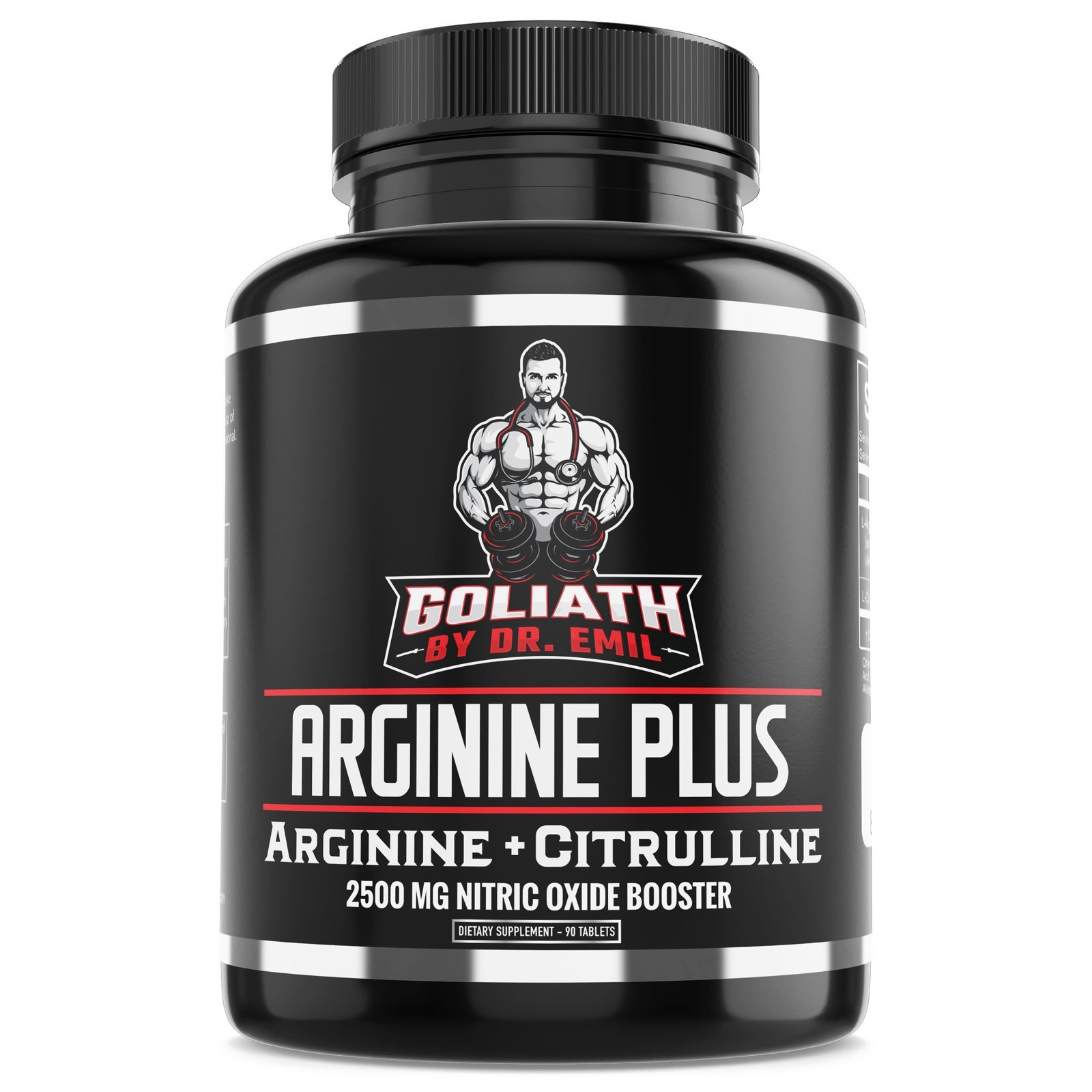 High Dose L-Arginine & L-Citrulline Malate 2500mg Nitric Oxide Booster for Endur