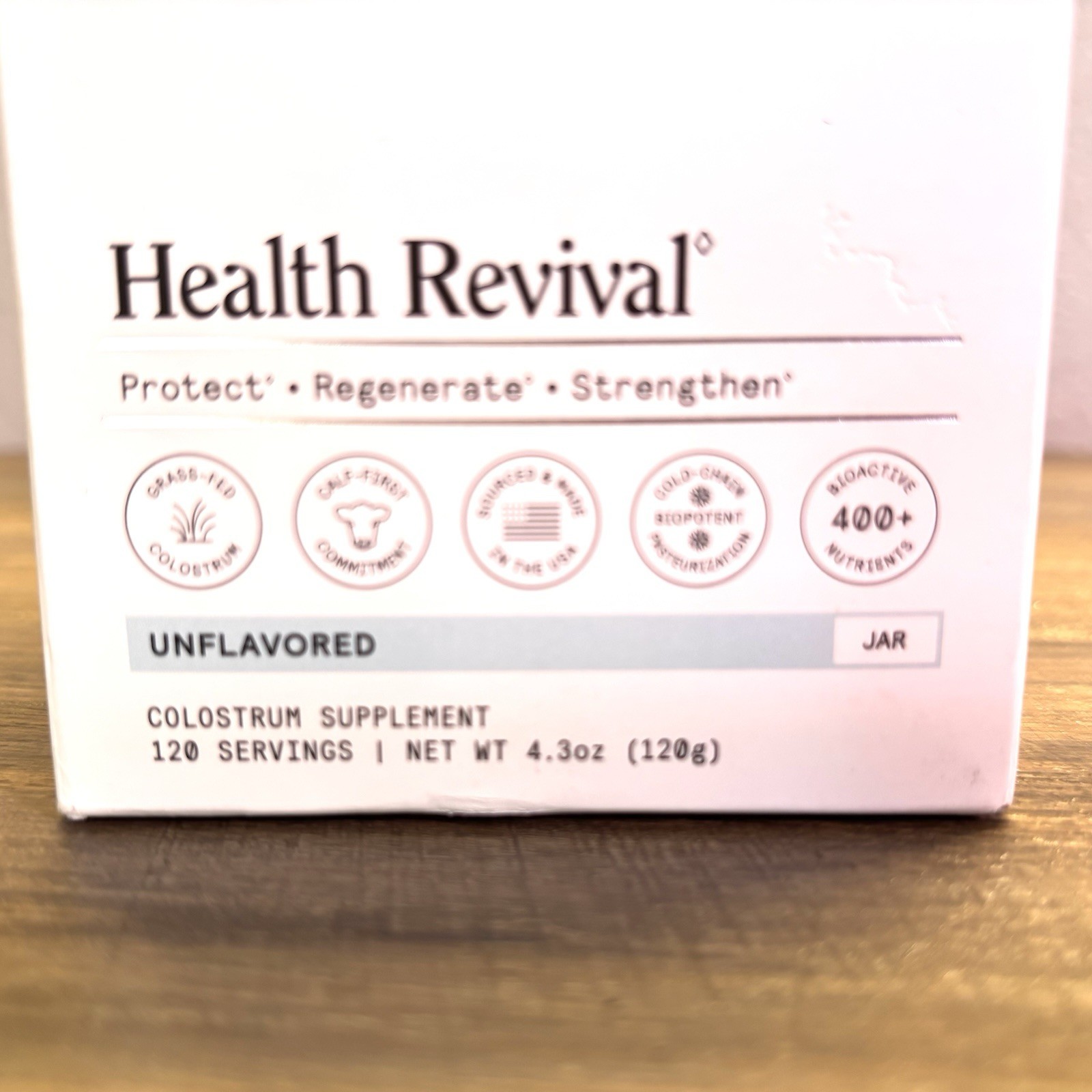 NIB ARMRA Colostrum Health Revival Unflavored Powder 120 Servings Exp 5/2027