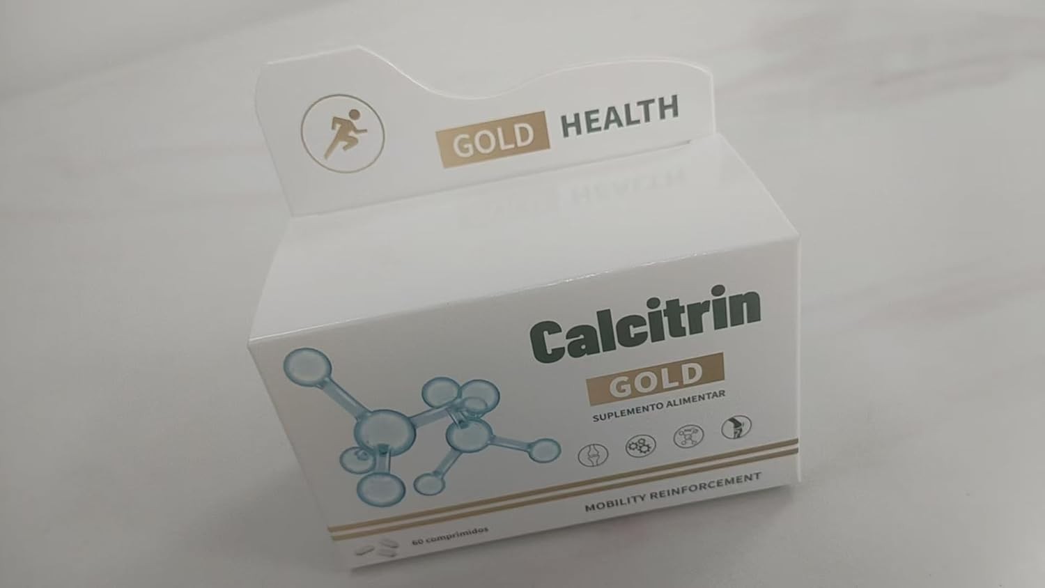 Calcitrin Gold Mobility Supplement: Unflavored Calcium & Collagen Tablets, 60 Ct