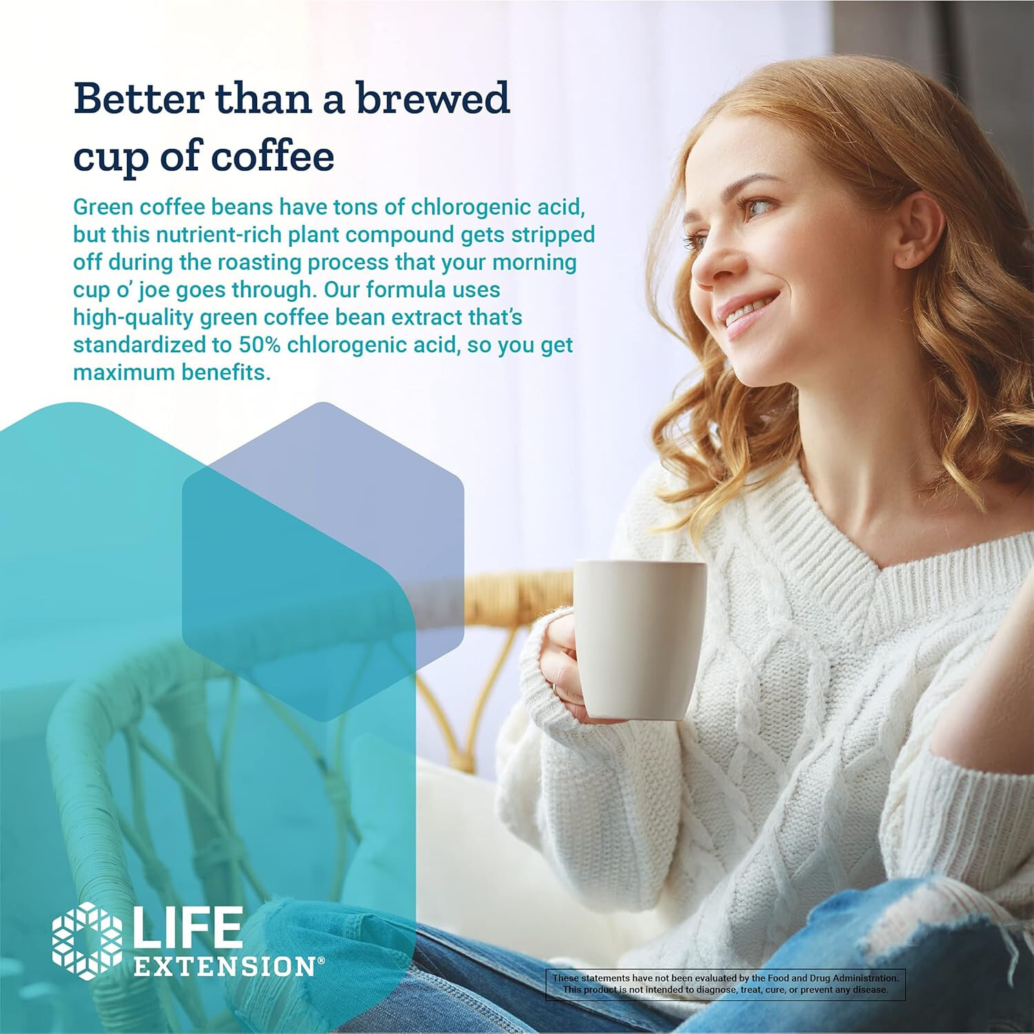 Life Extension CoffeeGenic Green Coffee Bean Extract- 90VC (Exp 08/2026)