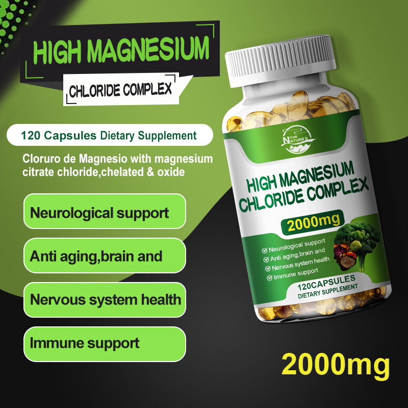 Magnesium Citrate Capsules-2000mg of Magnesium Citrate & Oxide 10/60/120 Caps