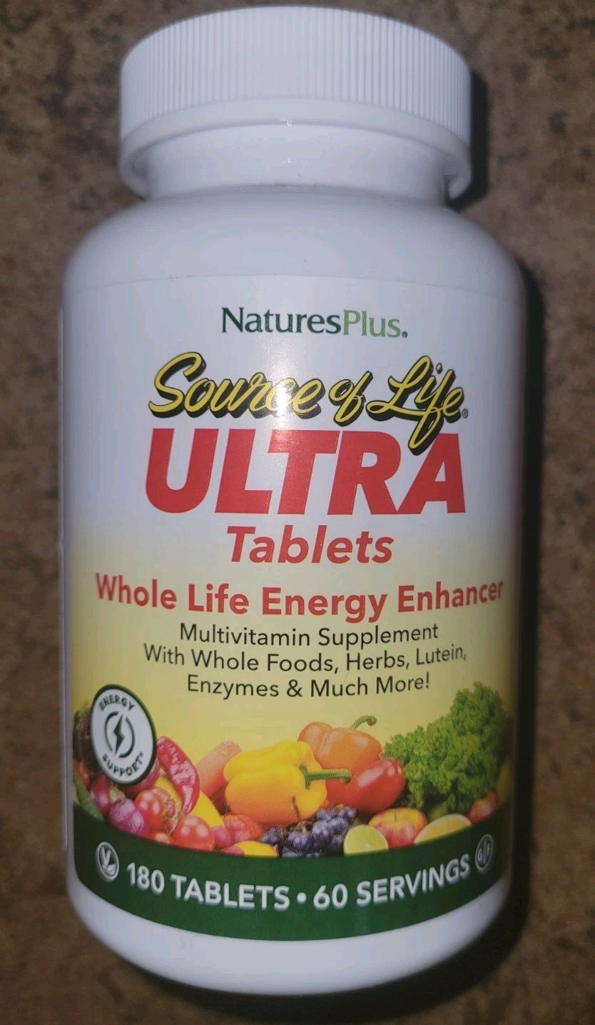 Source of Life Ultra Tablets Multivitamin Whole Life Energy En. 180 ct Exp 10/29