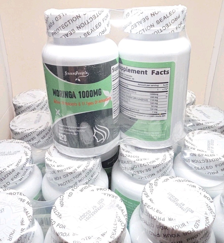 2 Pack GREENPEOPLE Liposome Moringa Capsules 1000mg – 120pc – 60 Day Supply