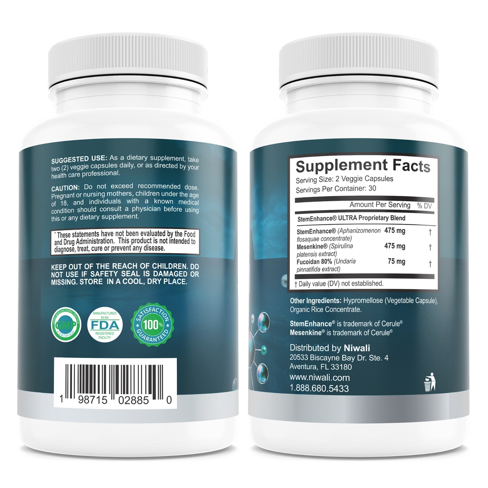 Niwali stem cell recovery natural supplement cellular repair renewal anti aging