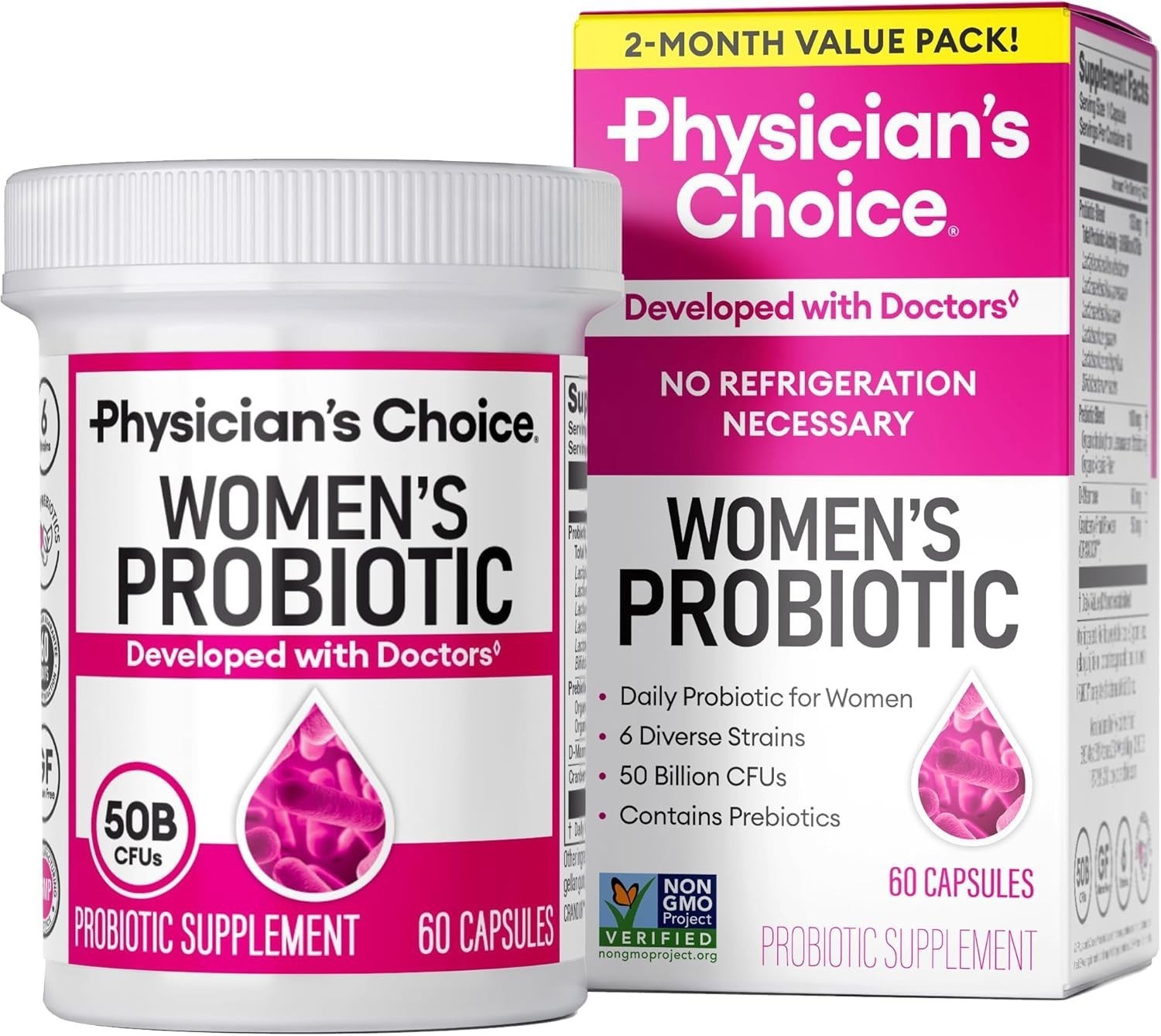 Physician’s Choice Women’s Probiotic with 50 Billion CFU Natural Prebiotic Blend