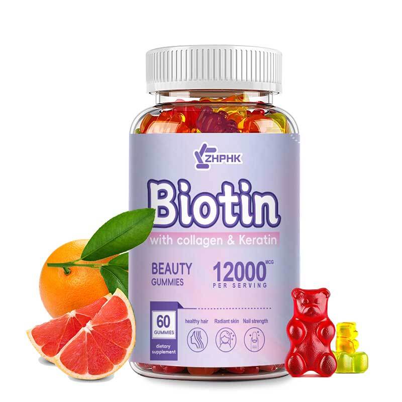 Biotin Gummies 12000 mcg for Healthy Hair, Skin & Nails Gummies with Vitamin