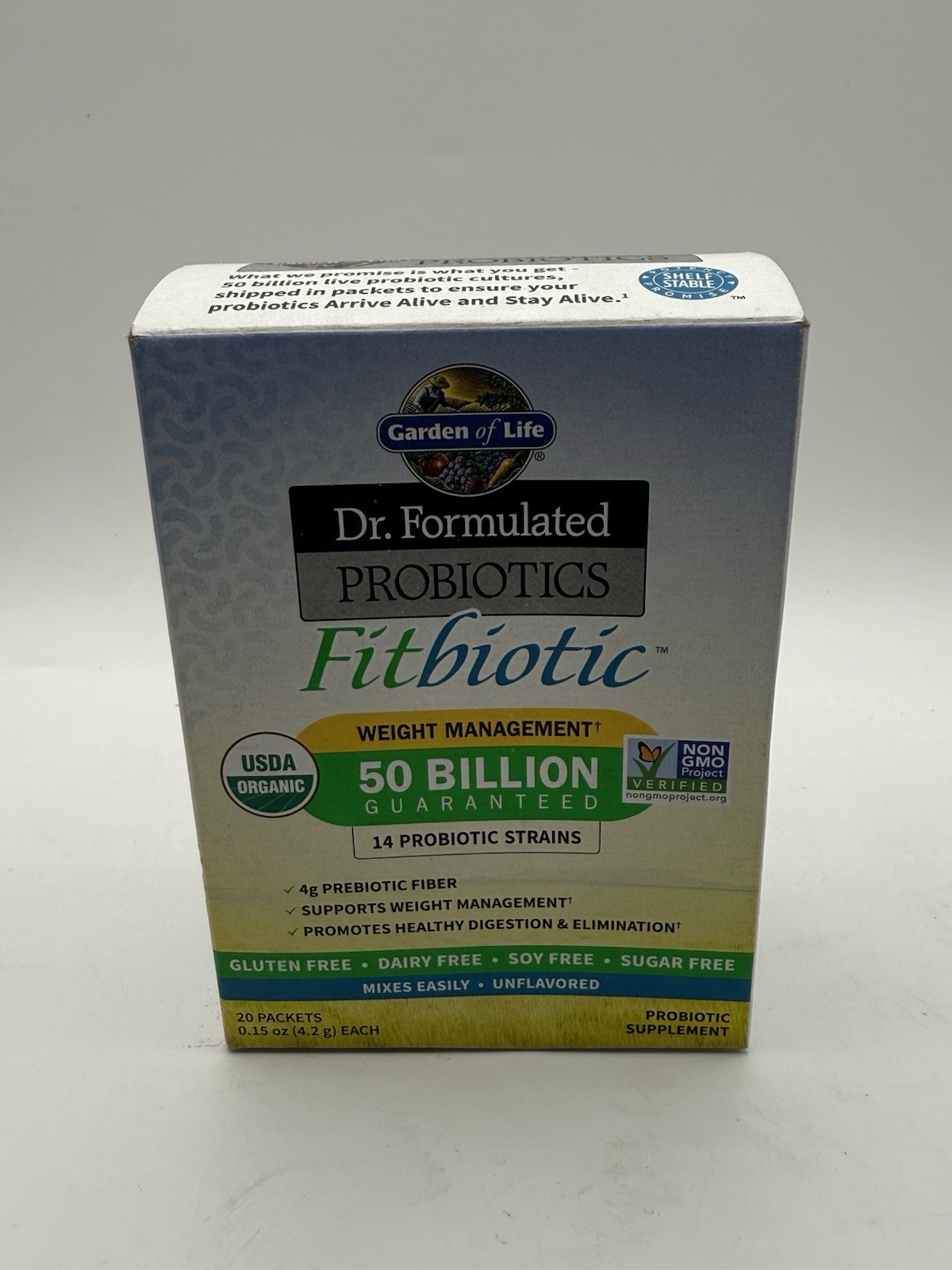 Dr. Formulated Probiotics Fitbiotic 20 Packets By Garden of Life EXP 12/2025