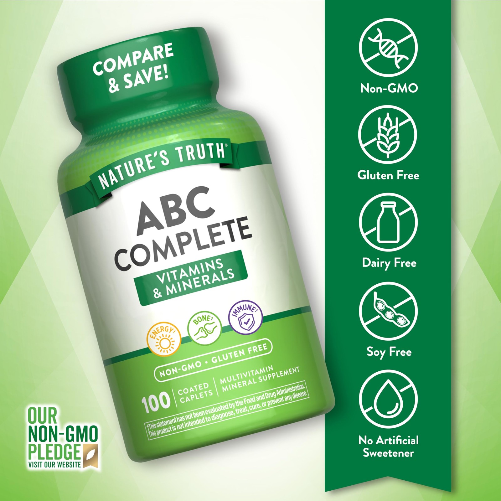 Nature’s Truth ABC Complete | Daily Multivitamin & 100 Count (Pack of 1)