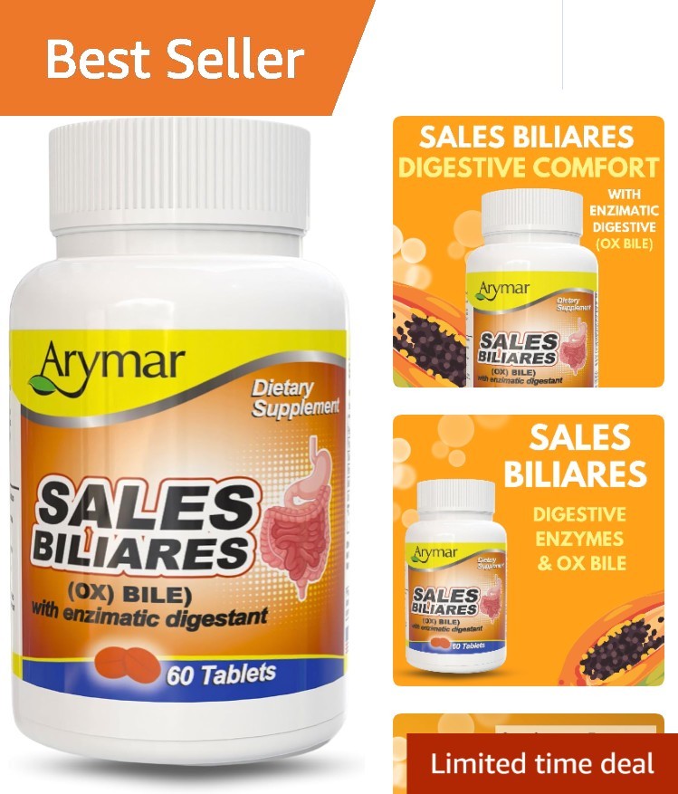 Sales Biliares Ox Bile & Digestive Enzymes – 60 Natural Tablets for Gut Health