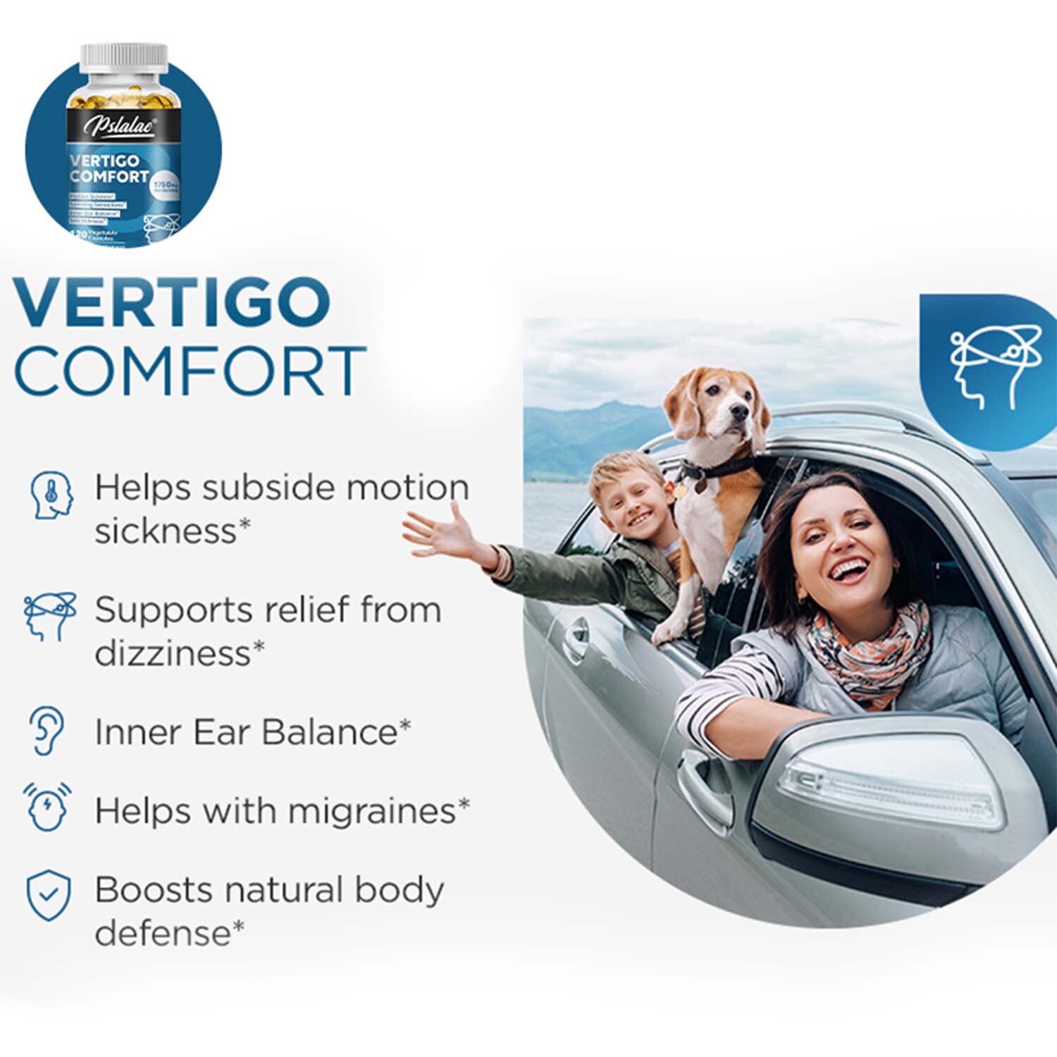 Vertigo Comfort – Relieve Motion Sickness, Nausea, Spinning Sensations