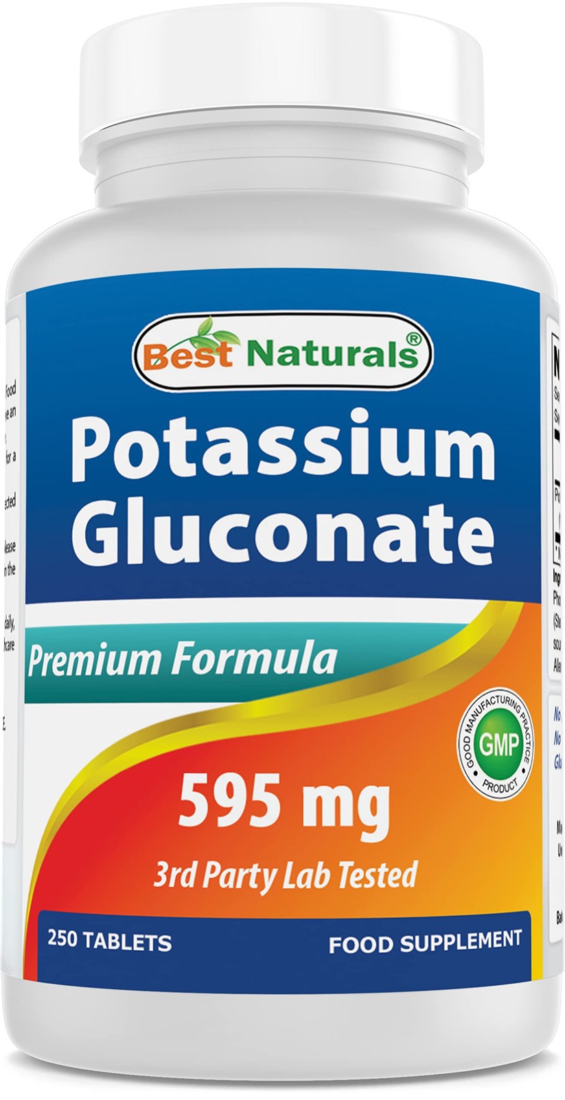 Best Naturals Potassium Gluconate 250 Count (Pack of 1), Original Version