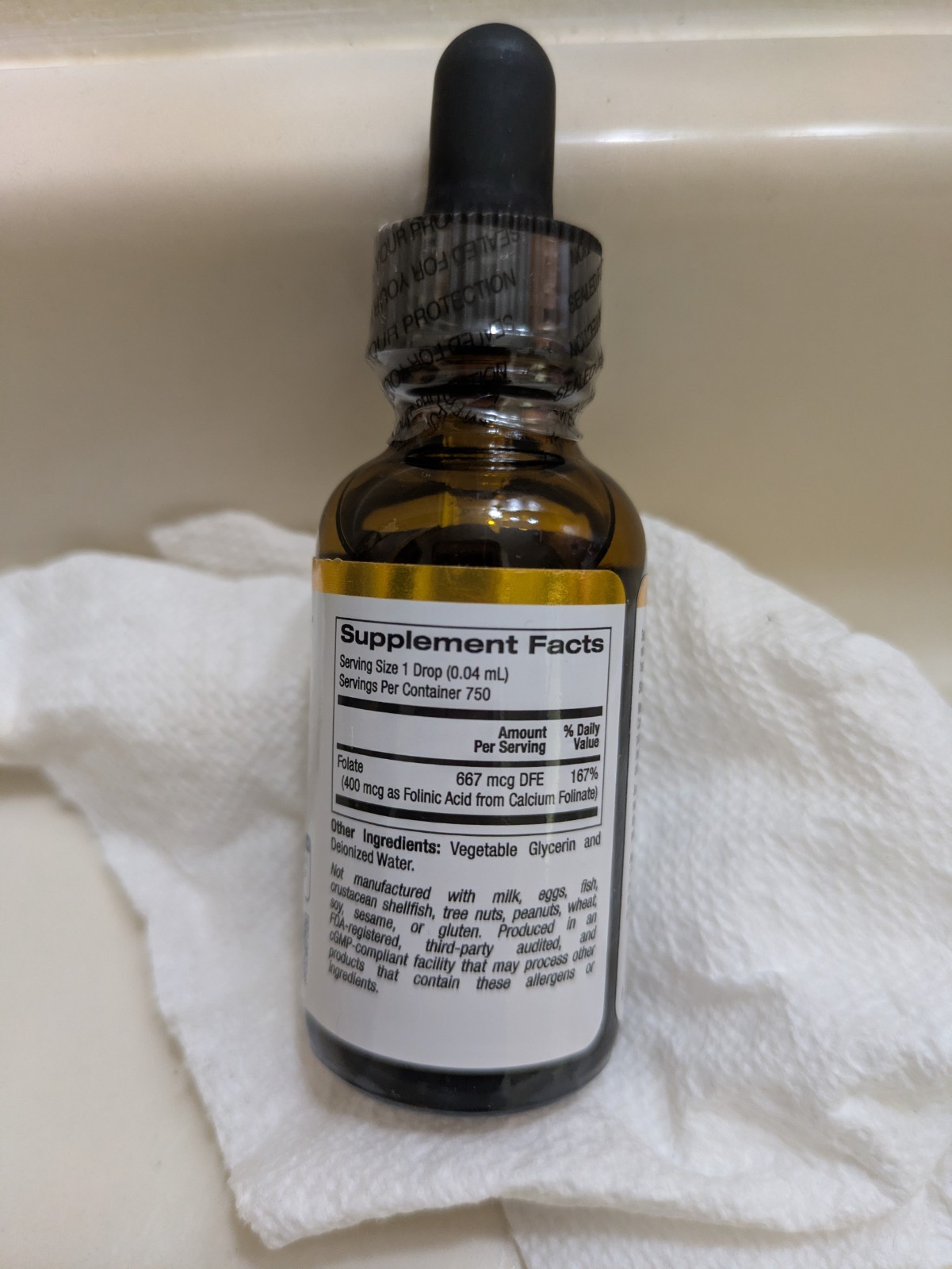 || USA || Folinic Acid 1 fl oz AUTHENTIC California Gold Nutrition Speech Aid
