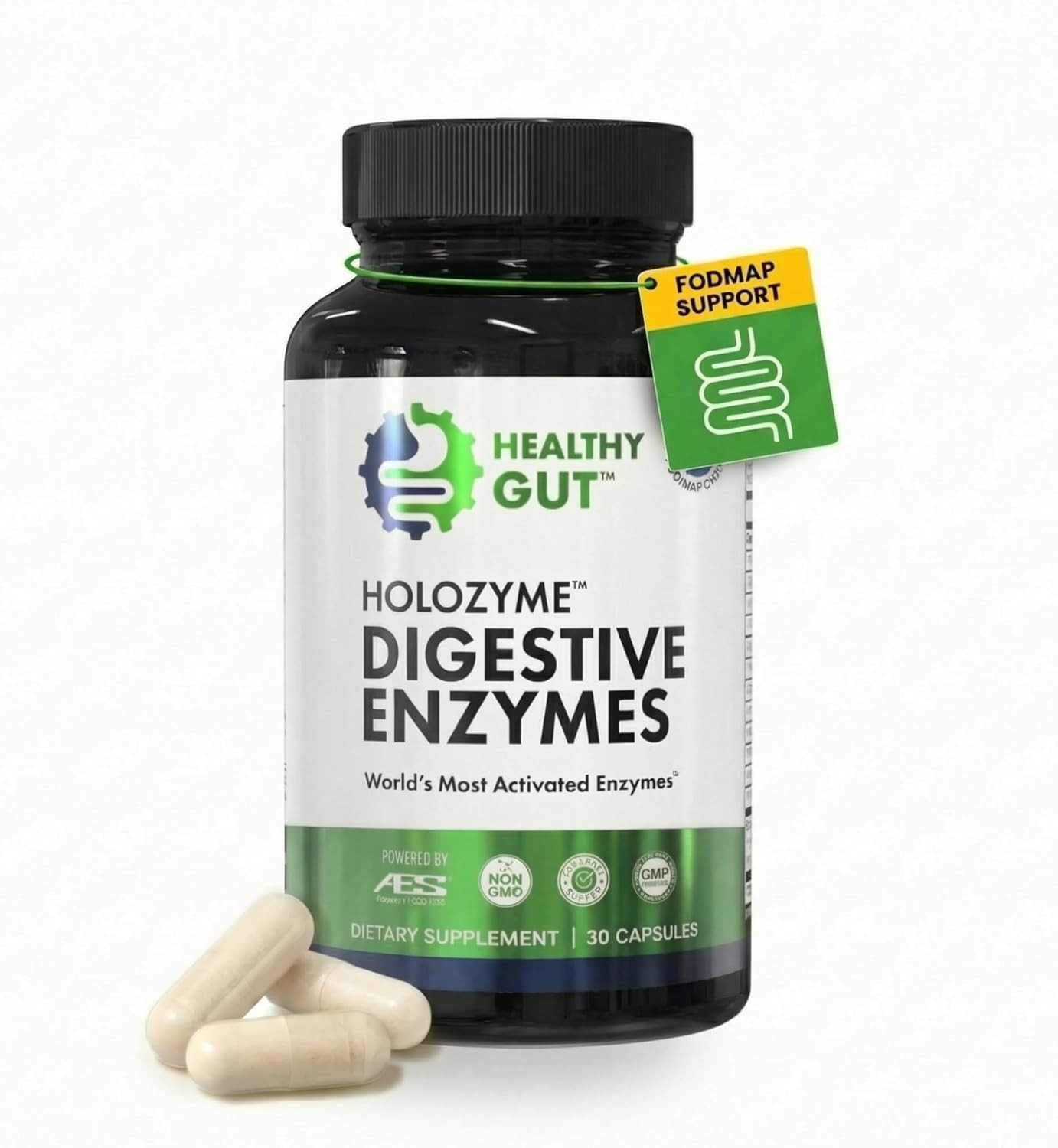 Healthy Gut HoloZyme Digestive Enzyme Supplement 15 Servings Sample Bottle..