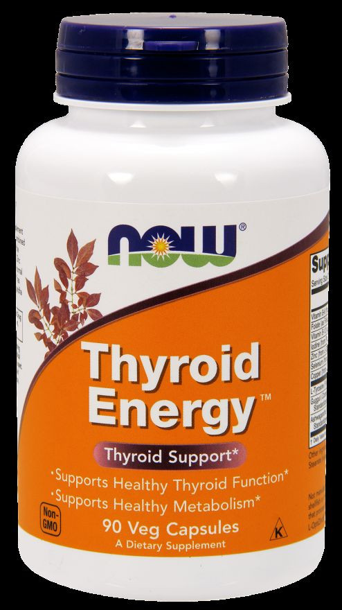 NOW Foods Thyroid Energy 90 Caps Iodine Tyrosine Ashwagandha Zinc 03/2025