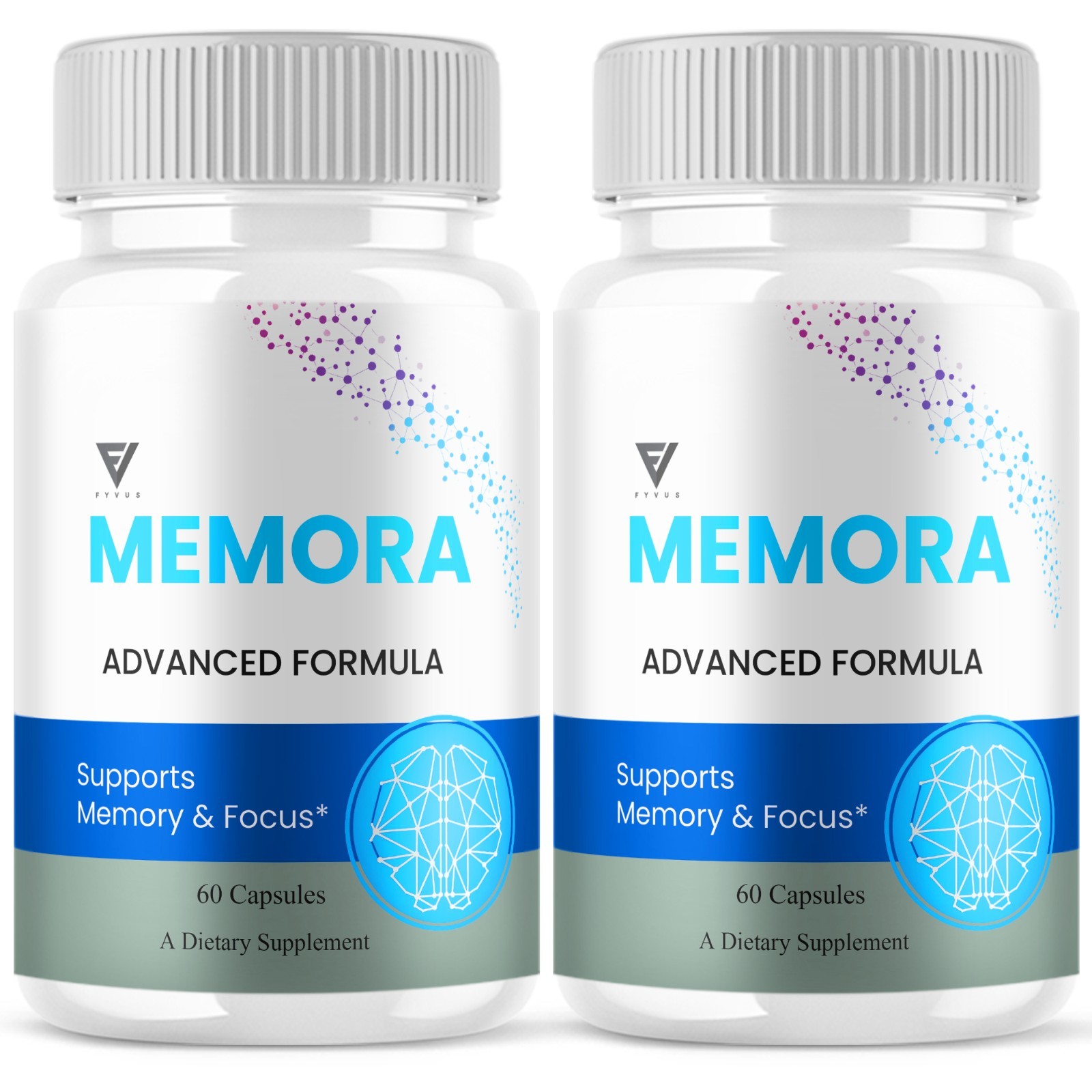 (2 Pack) Memora Memory & Focus, Mem Ora Advanced Supplement (120 Capsules)
