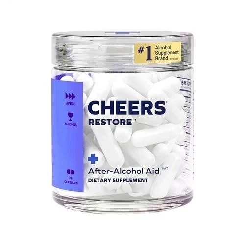 Cheers Restore Supplement w DHM + L-Cysteine After-alcohol Aid Support Your Live