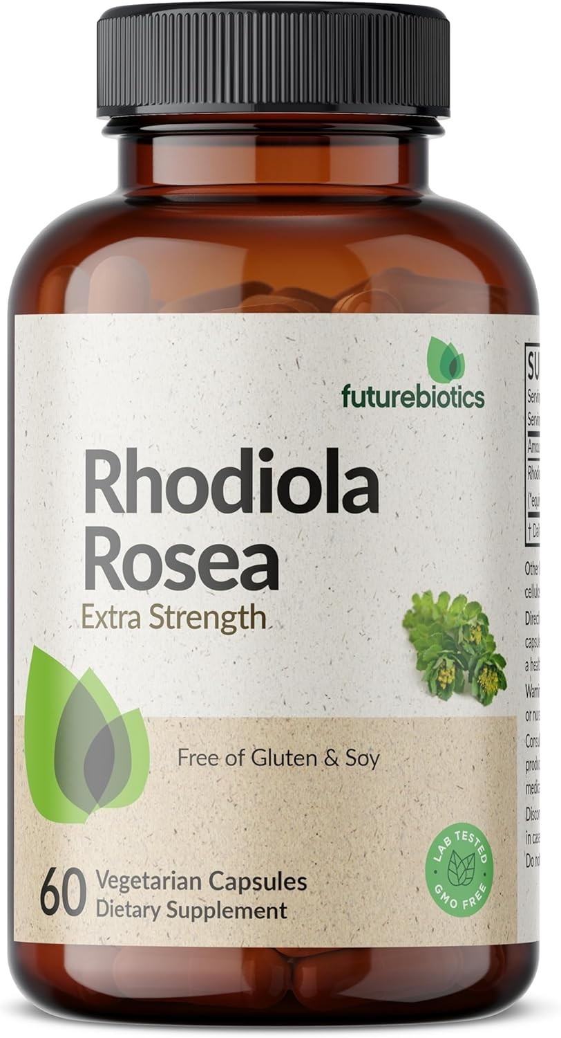 Adaptogenic Rhodiola Rosea: 60 Vegetarian Capsules for Brain and Stamina Boost