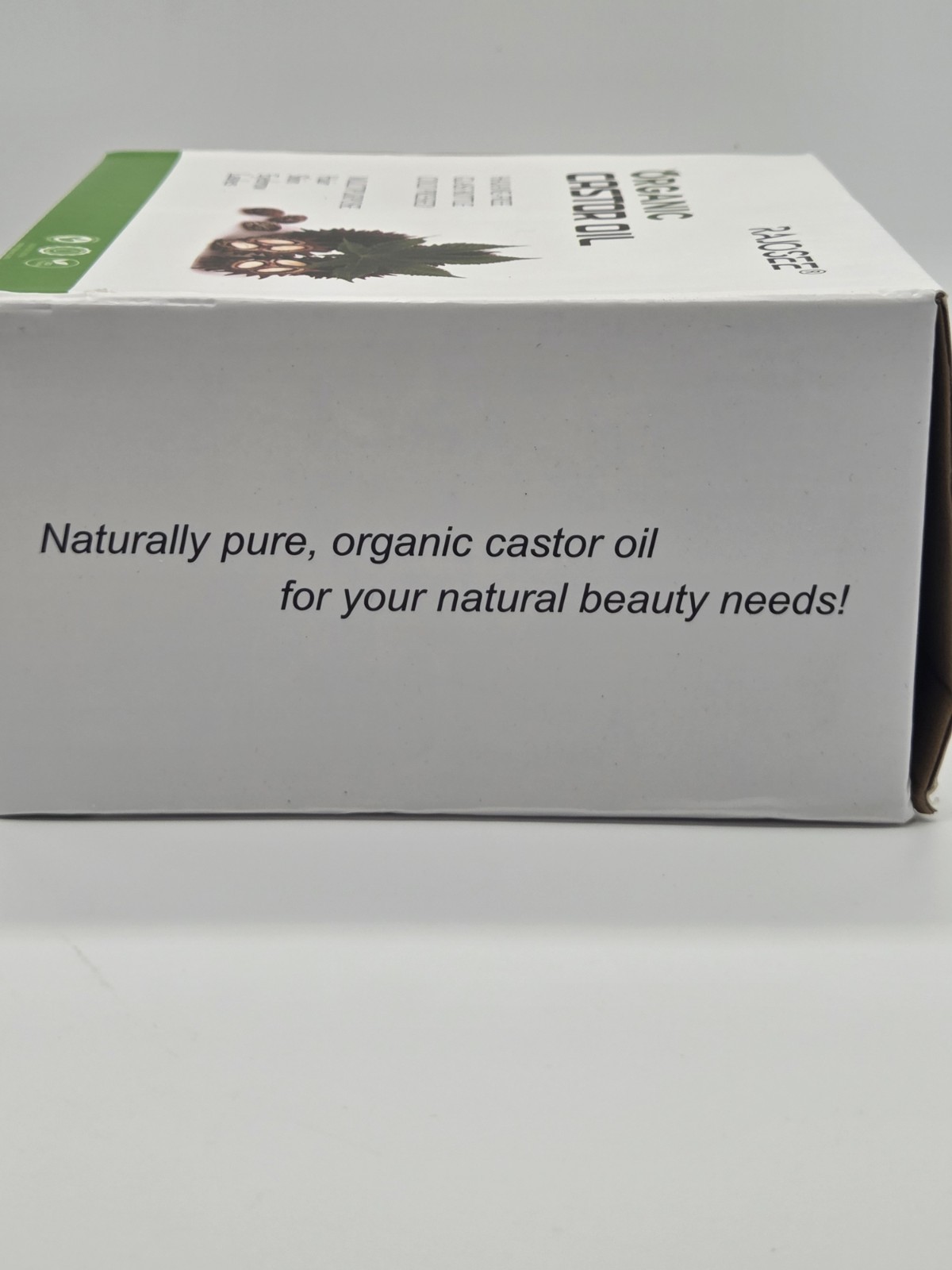2 Pcs Certified Organic Castor Oil, Natural Oil Cold Pressed in Glass Bottle 8oz