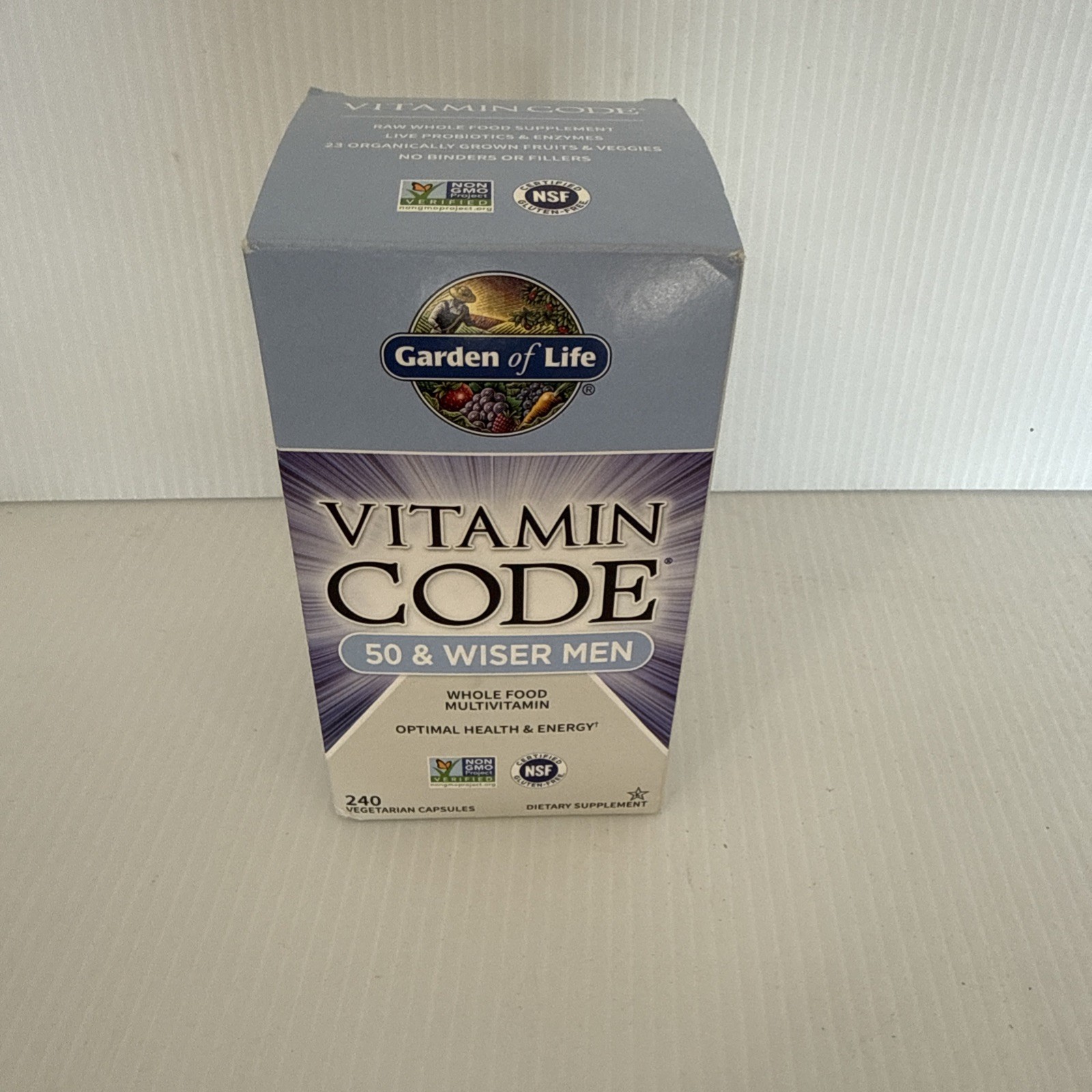 Garden of Life Vitamin Code 50 & Wiser Men 240 Veg Caps (60 Day Supply) 05/2026