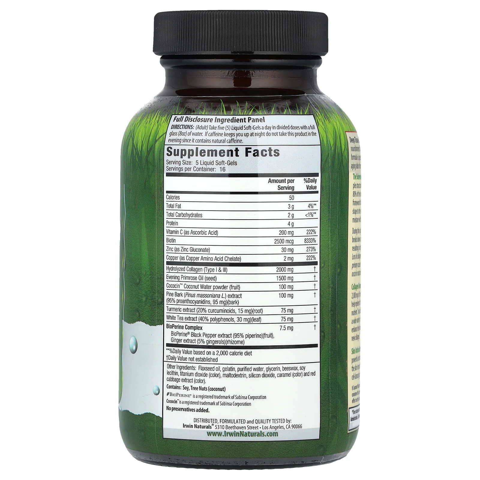 2 X Irwin Naturals, Deep Tissue Collagen-Pure�, 80 Liquid Soft-Gels