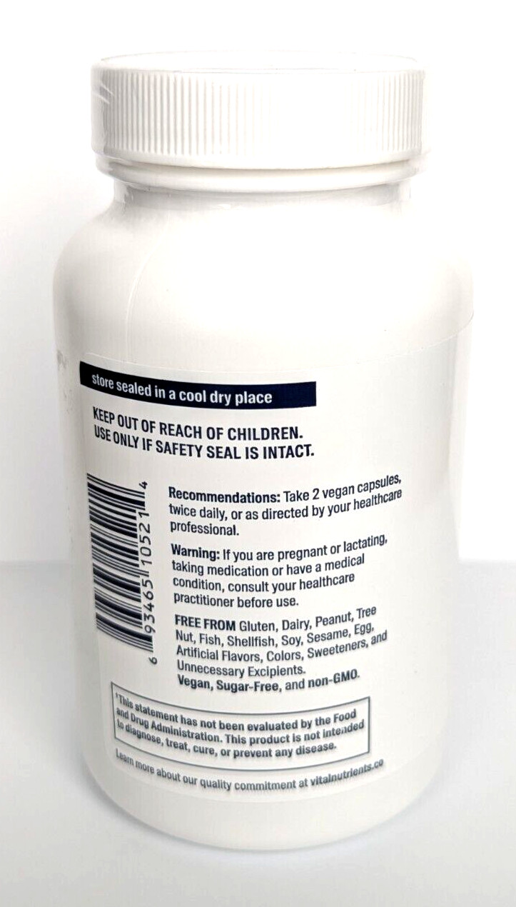 Vital Nutrients Glutathione, 400mg Glutathione/Serving, 50 Servings, Exp. 5/27