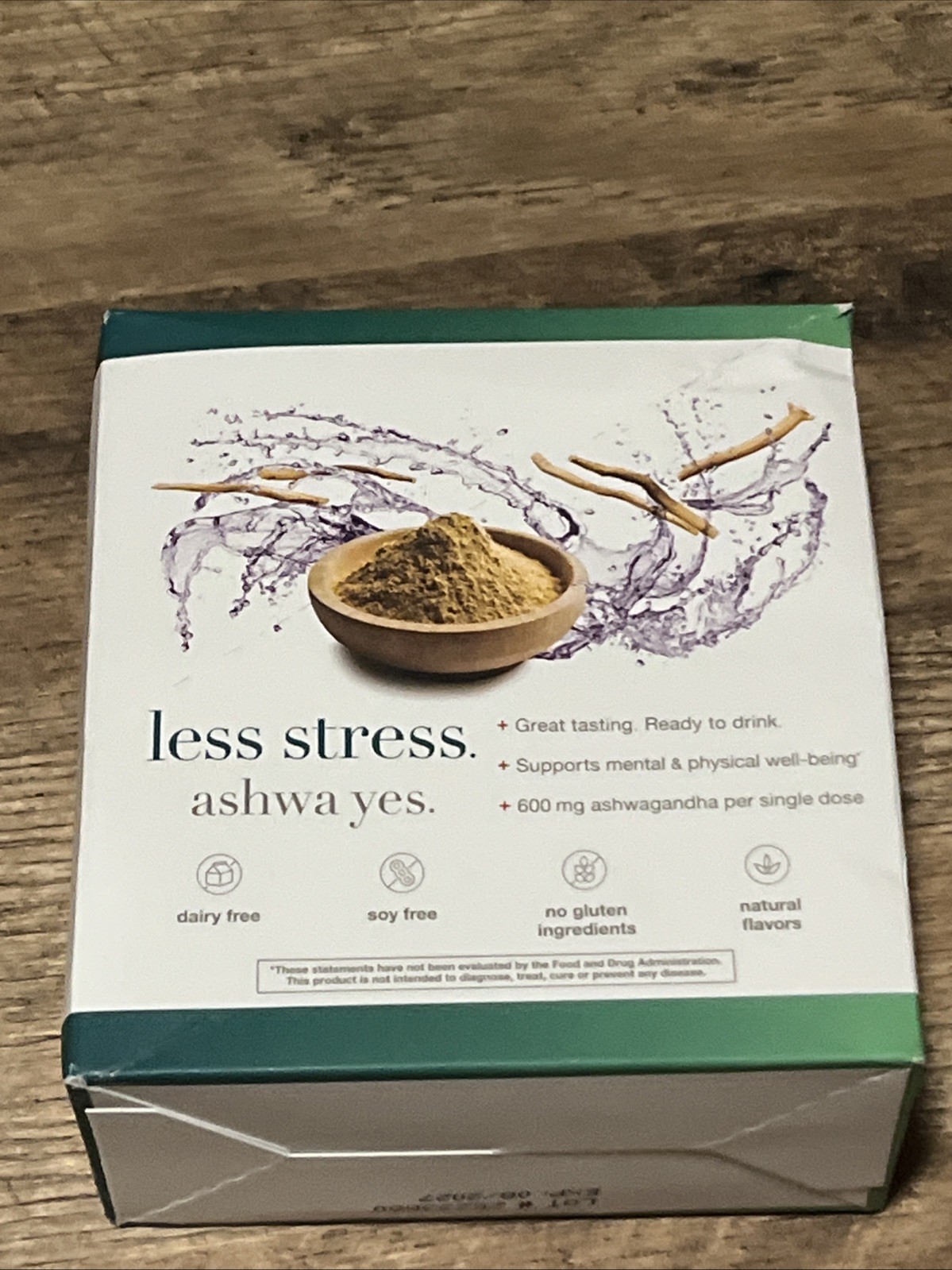 Less Stress Ashwa Yes. 1200mg Ashwagandha Per Dose 12 Pack Blueberry Flavor