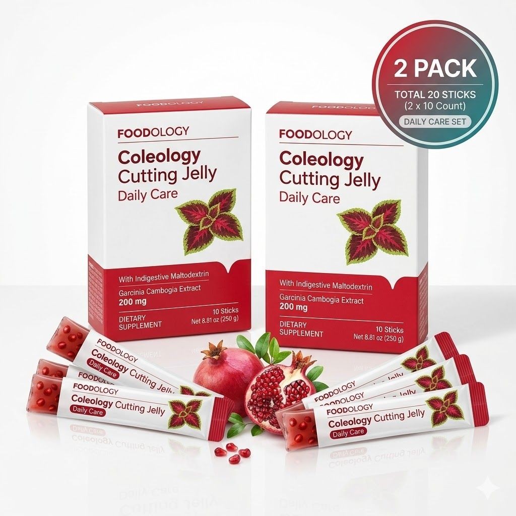 FOODOLOGY Coleology Cutting Jelly 2-Pack Pomegranate Chia Garcinia Cambogia 500g