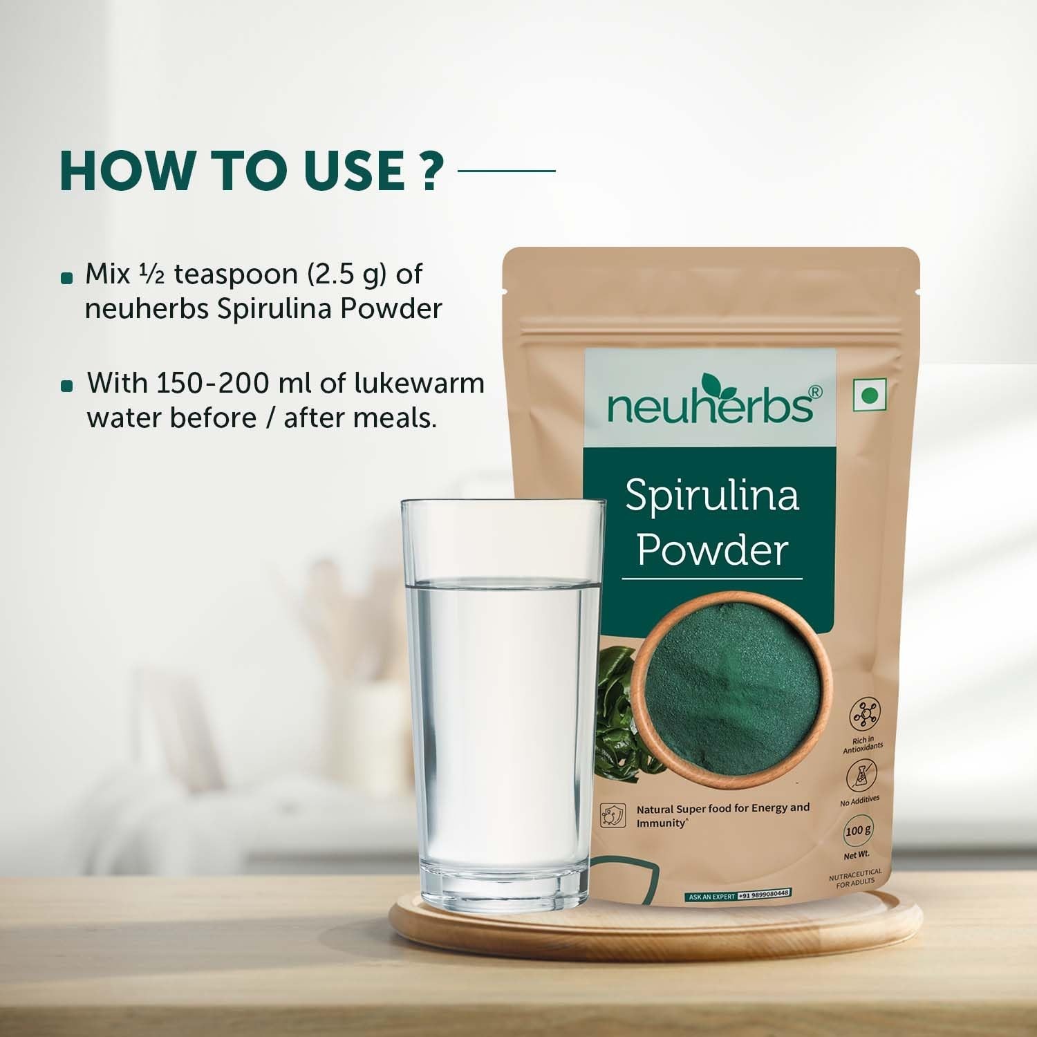 Spirulina Powder 100% Pure & Natural 100 gm