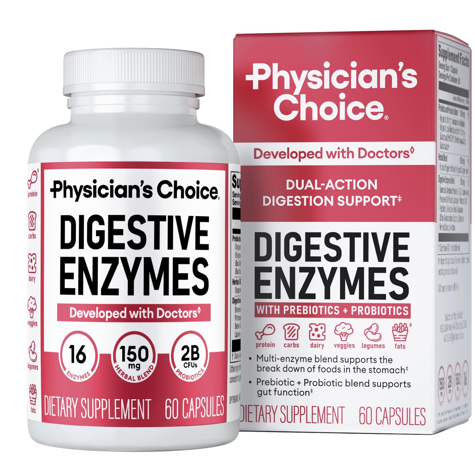 Digestive Enzymes for Bloating & Digestion – Fast-Acting 16 Enzyme Formula wi…
