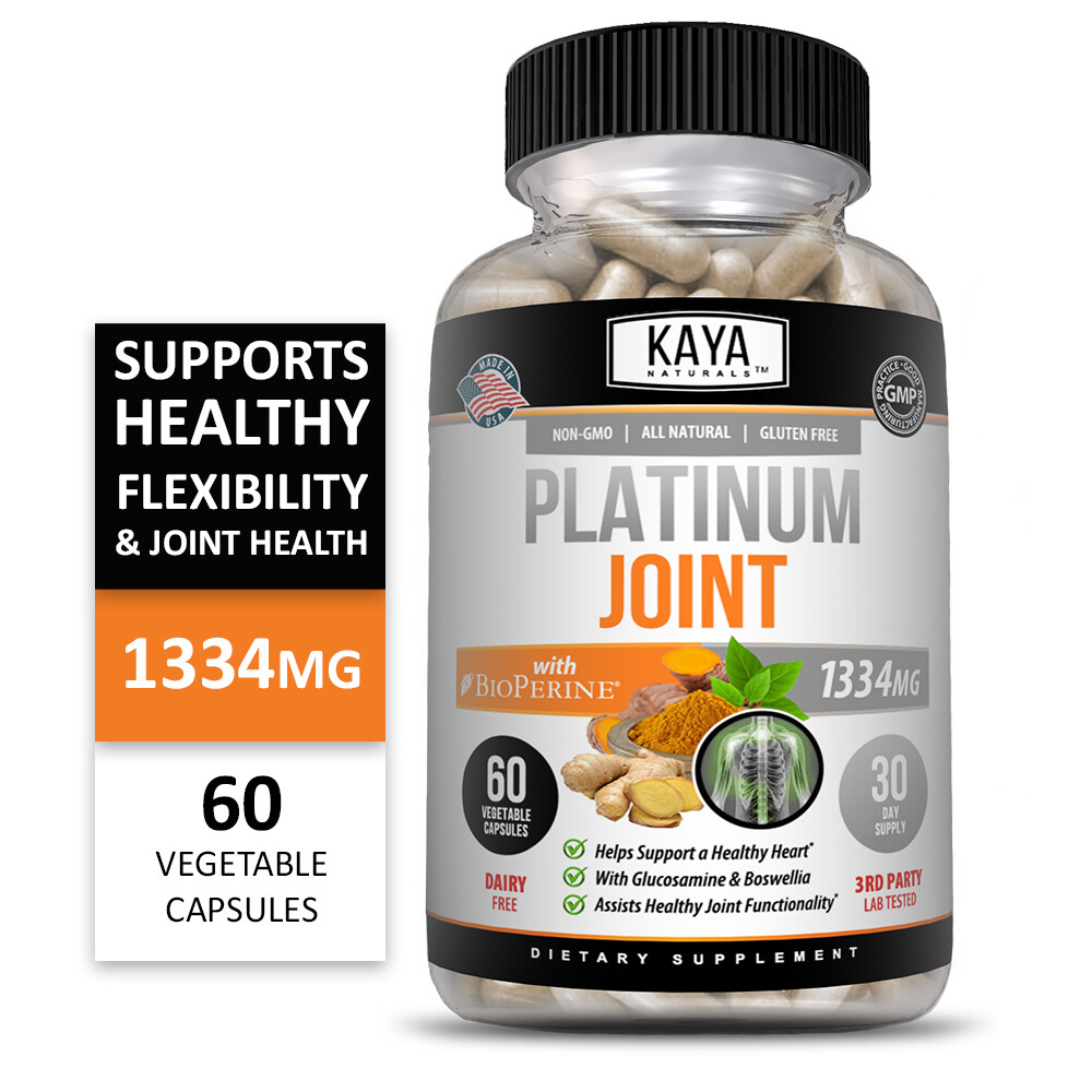 (2 Pack) Platinum Joint, Pain Relief, Joint Support, Anti Inflammatory, Turmeric