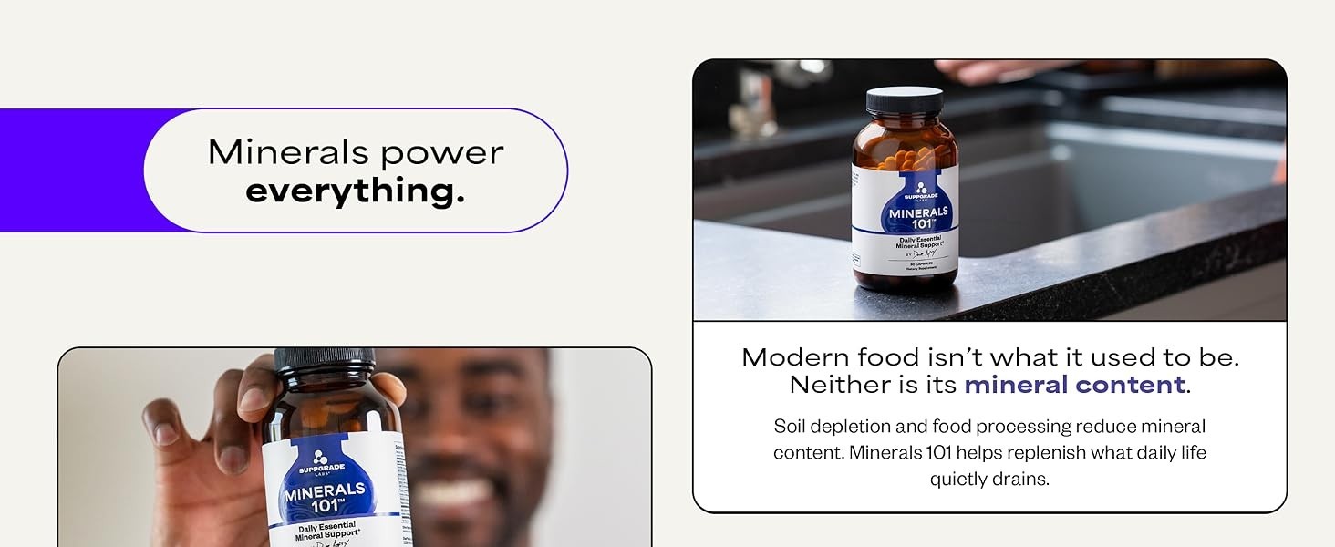 Suppgrade Labs Minerals 101 90 Capsules Daily Essential Mineral Month Support