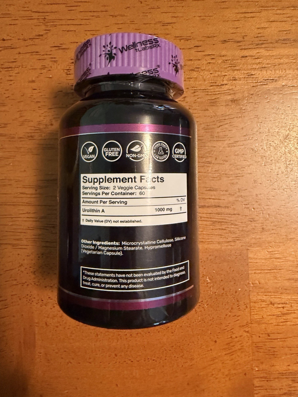 Wellness LabsRX Urolithin A 1000mg Liposomal Ultra Strength 120 Veggie Capsules