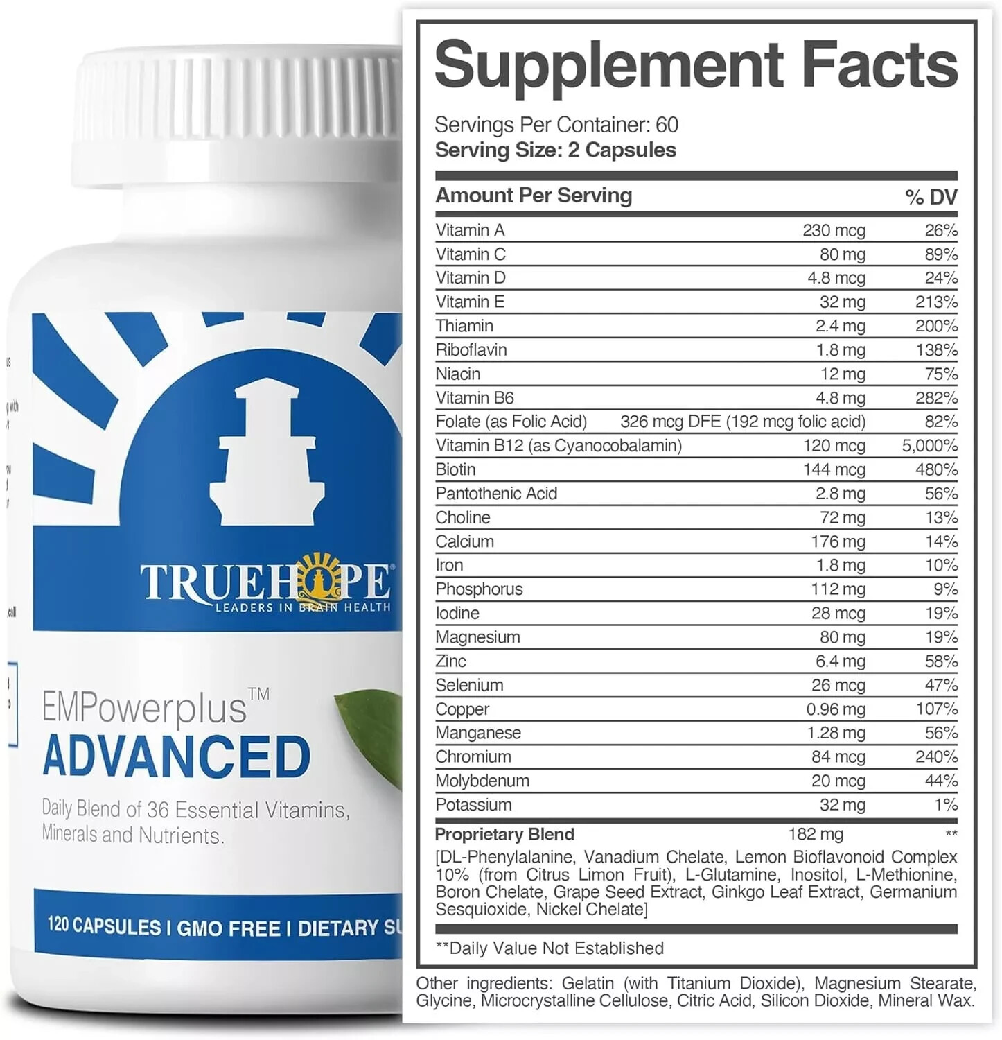 Truehope EMPowerplus Advanced Multivitamin for Women and Men – Broad-Spectrum…