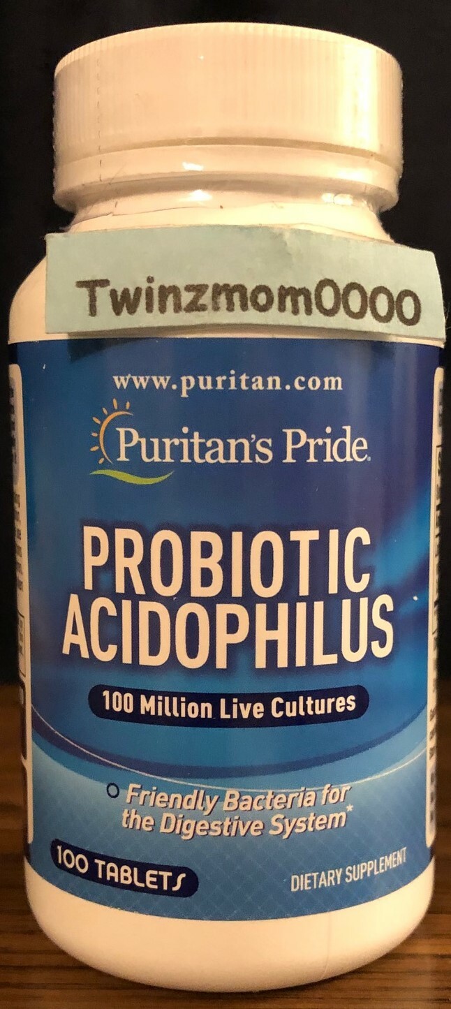 Probiotic Acidophilus 100 Million Live Cultures 100 TABLETS Digestive Health