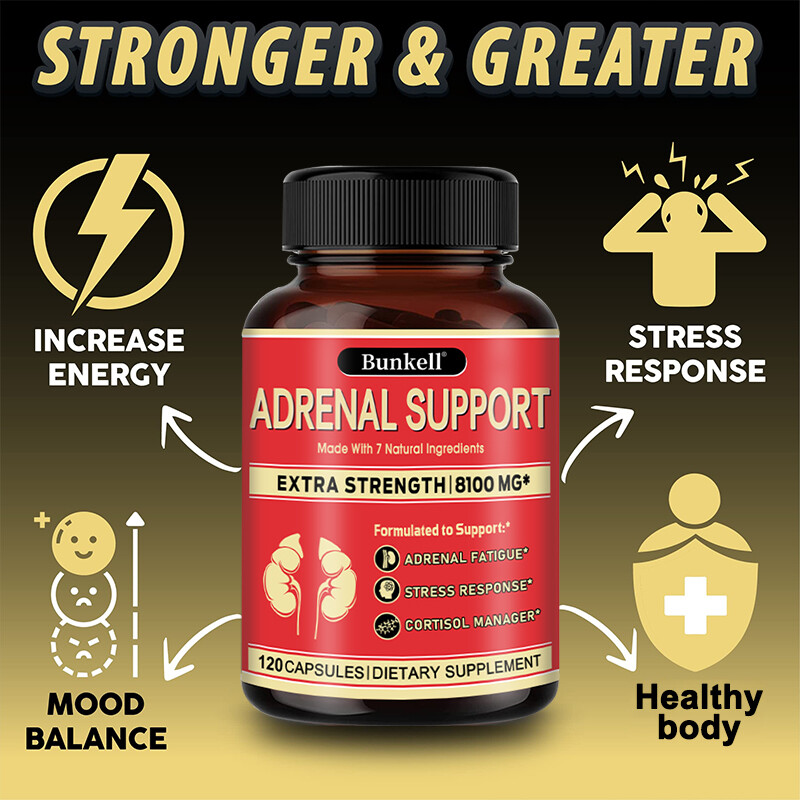 Adrenal Support Supplement – Supports Healthy Adrenal Function-30/60/120Capsules