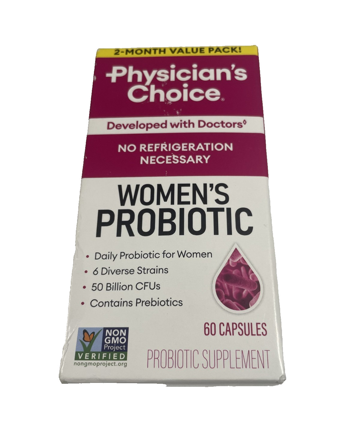 Physician’s Choice Women’s Probiotic – 50 billion CFUs – 60 caps – Exp 06/27