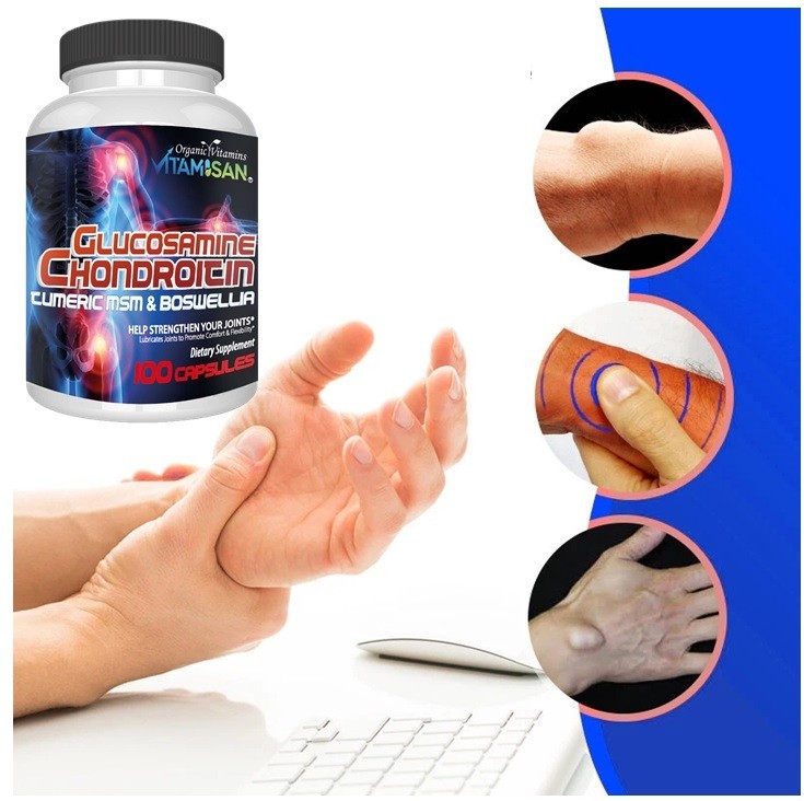2 Pack Glucosamine Chondroitin MSM Turmeric – Joint Health Supplement – 200 Caps