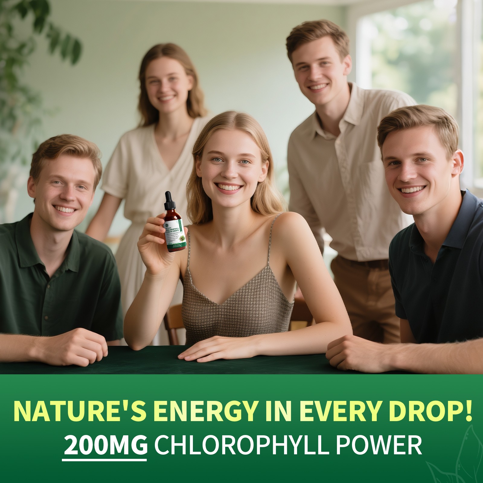 Liquid Chlorophyll Drops Cleanse &Support Immune System & Energy Natural