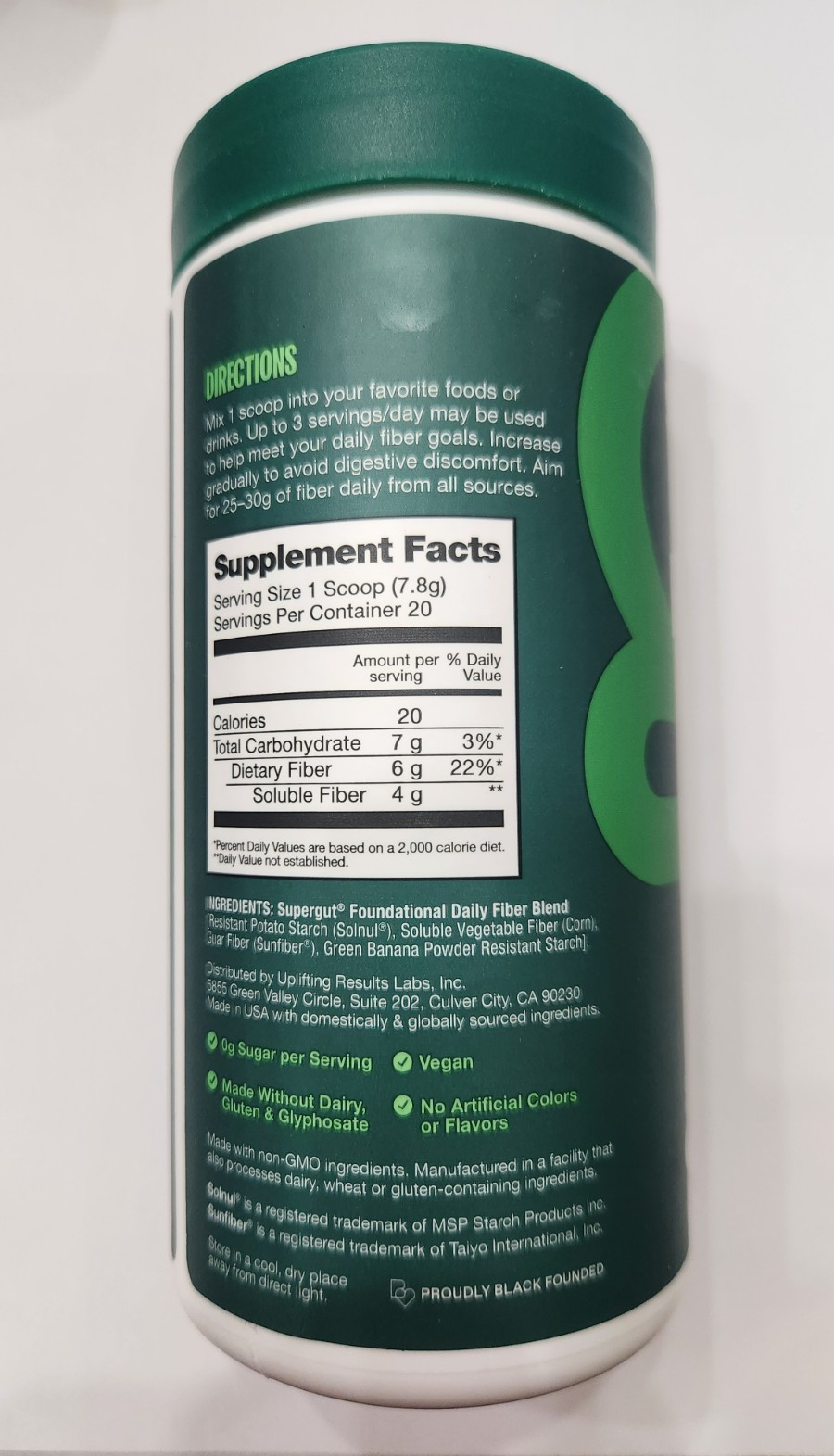 Supergut Foundational Daily Fiber Prebiotic Blend 5.5oz, New, Sealed