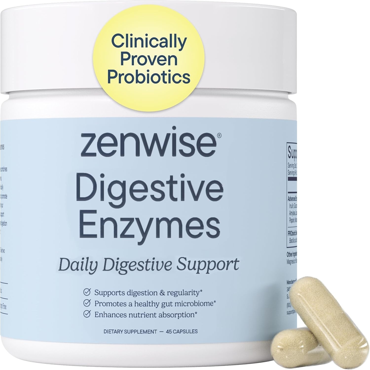 Zenwise Health Digestive Enzymes with Bromelain & Papaya – Multi Enzymes Digesti