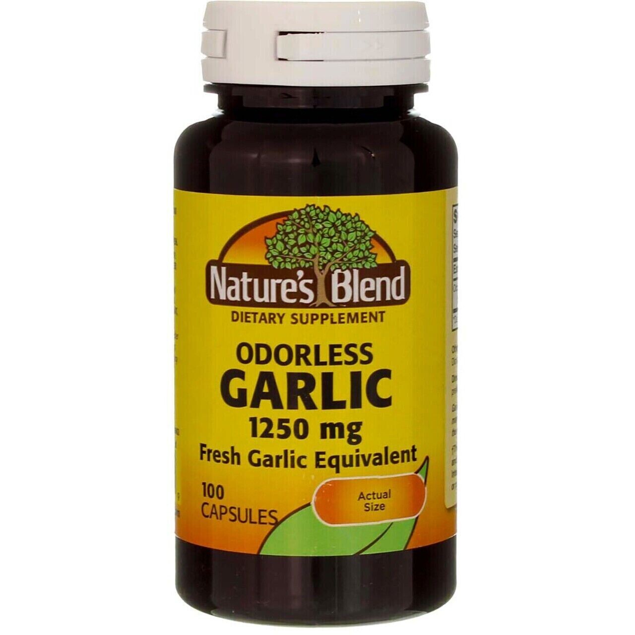 Nature’s Blend Odorless Garlic Capsules 1250 mg 100 Ct