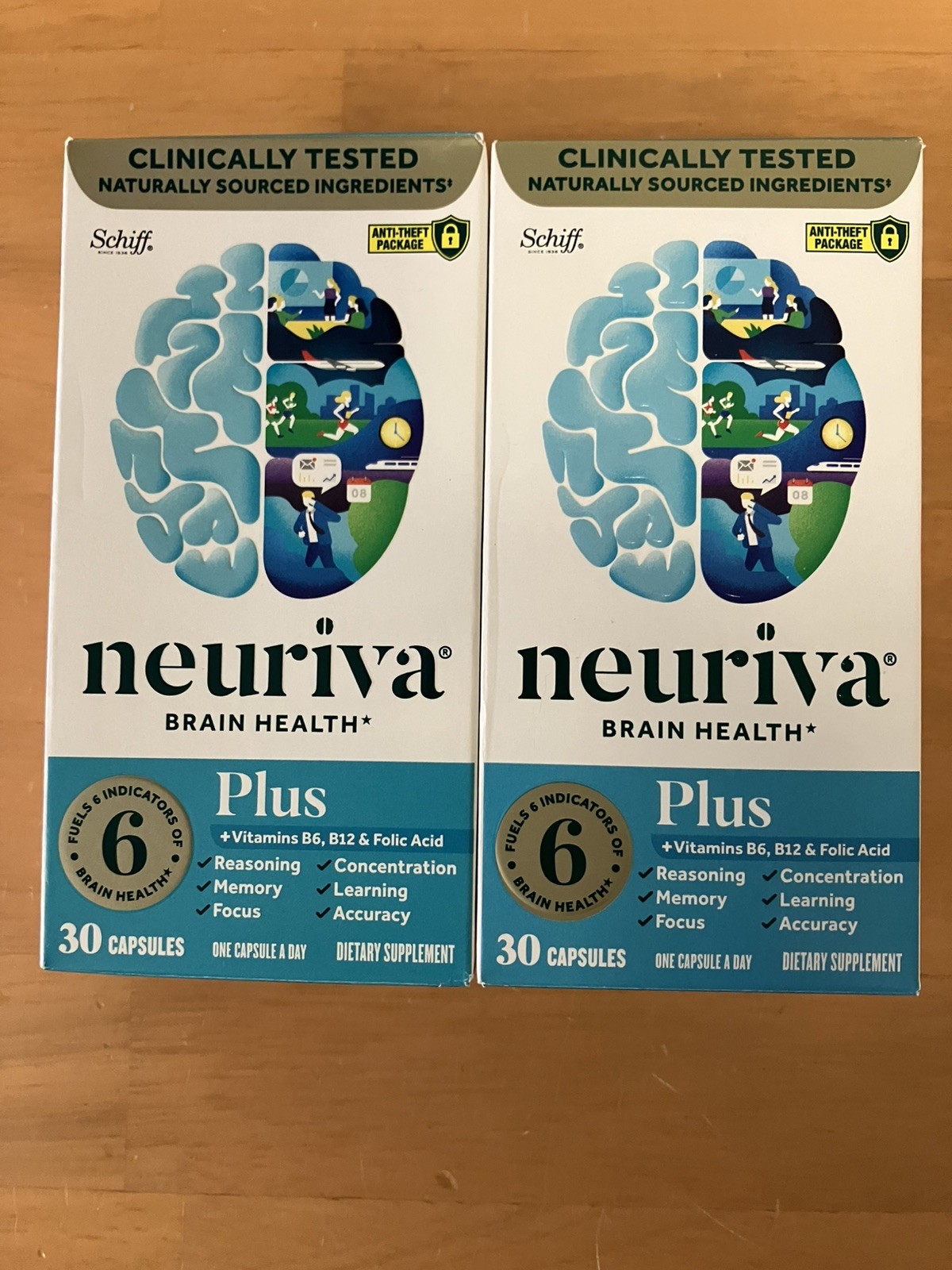 2-Pack Schiff Neuriva Brain Health Plus 30 Caps. ea. SHIPS FREE* Exp 08/2027