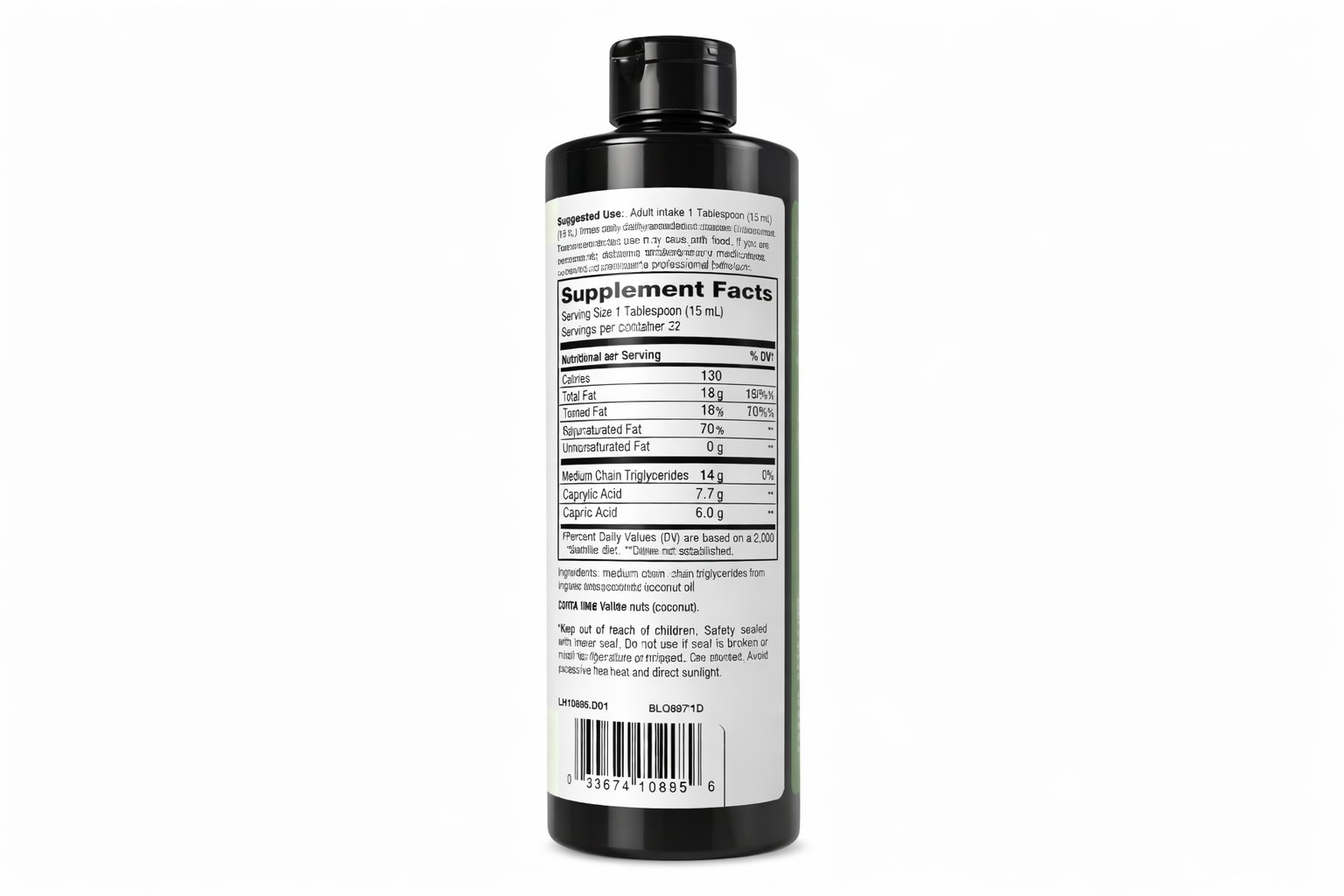 Nature’S Way Organic MCT Oil Coconut Non-Gmo Gluten-Free 14 G Mcts 16 FL Oz ….