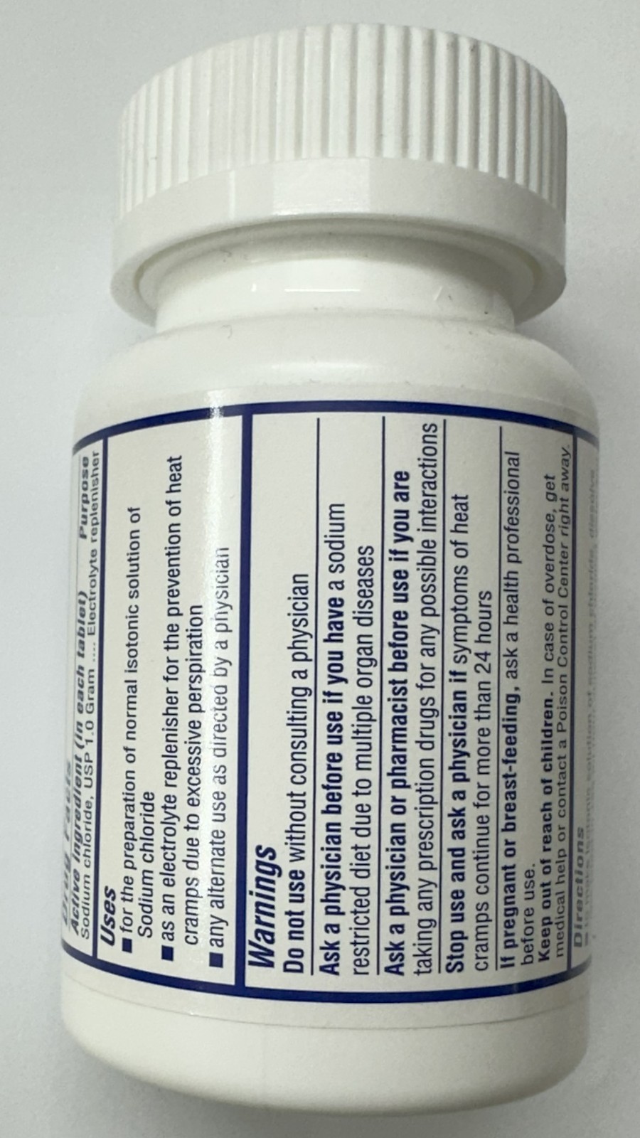 Sodium Chloride Tablets SALT 1 GM 100ct (Pack of 1)