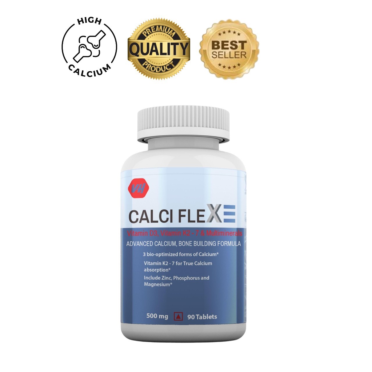 Vitamin.Haat Calciflex Calcium D3 K2 MK7 Zinc 90 Tablets