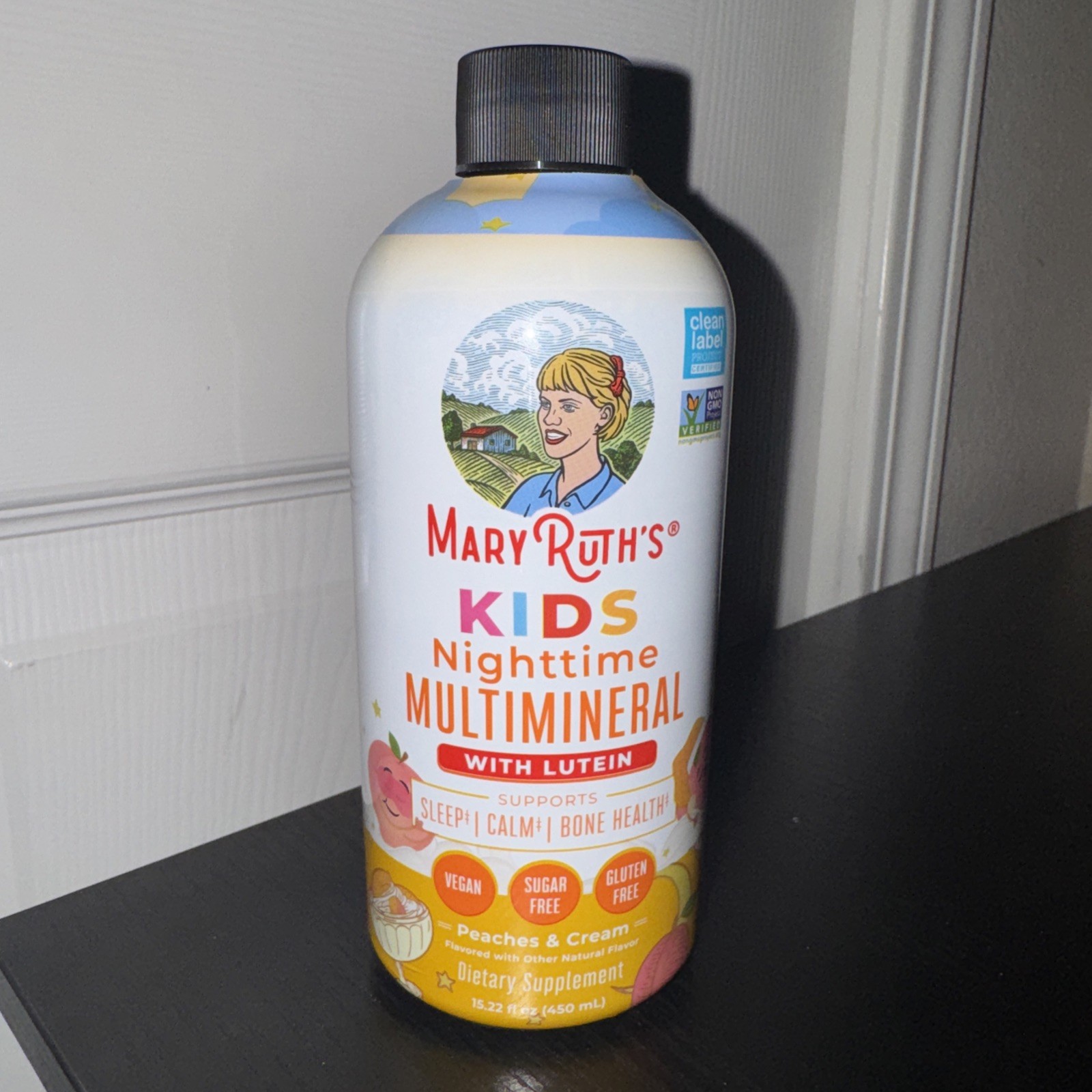 Mary Ruth’s Kids Nighttime Liquid Multimineral Supplement Peaches & Cream -New