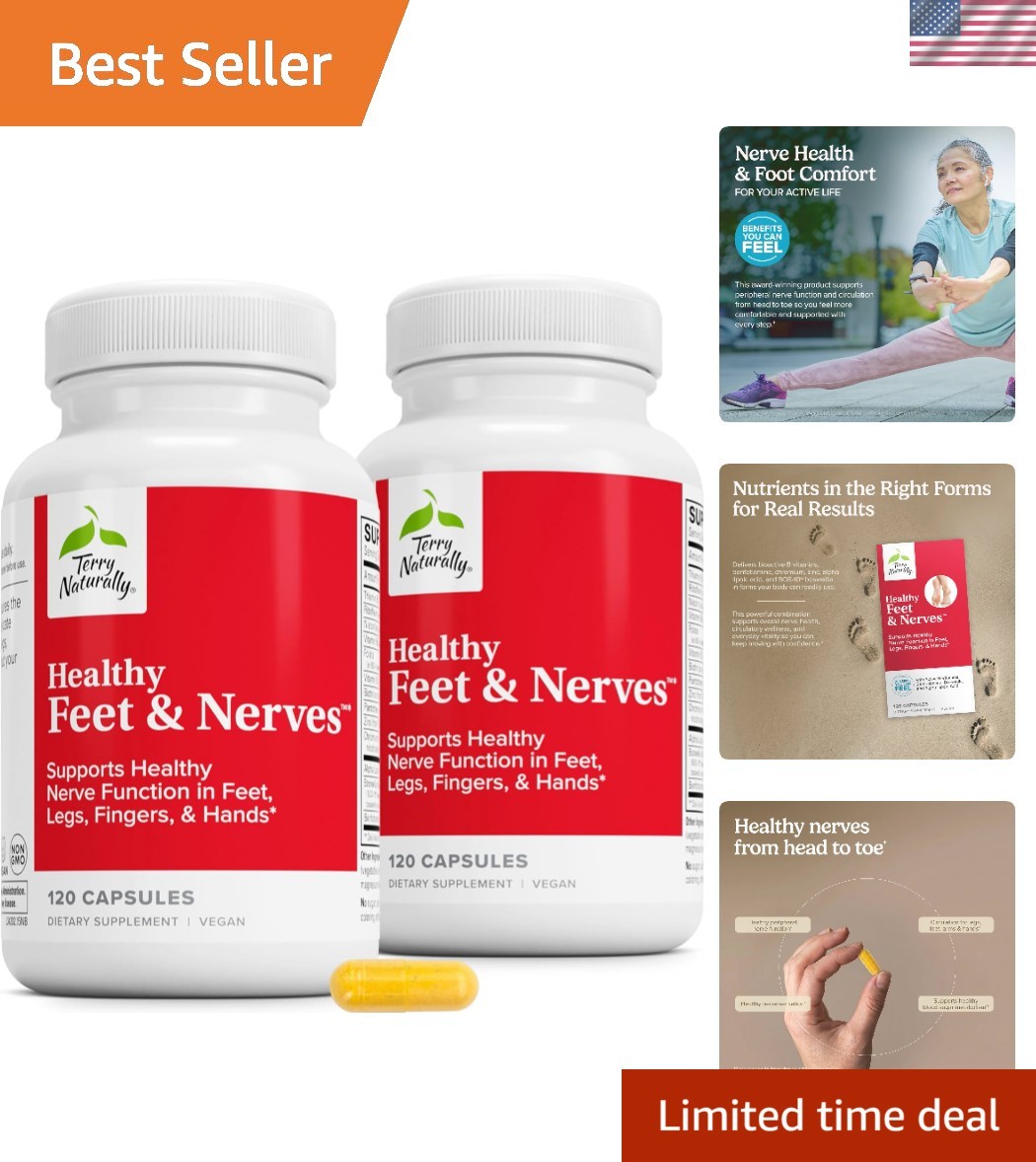 Dual-Packed Nerve Function Supplement: 240 Count Boswellia & Vitamin B6 Capsules